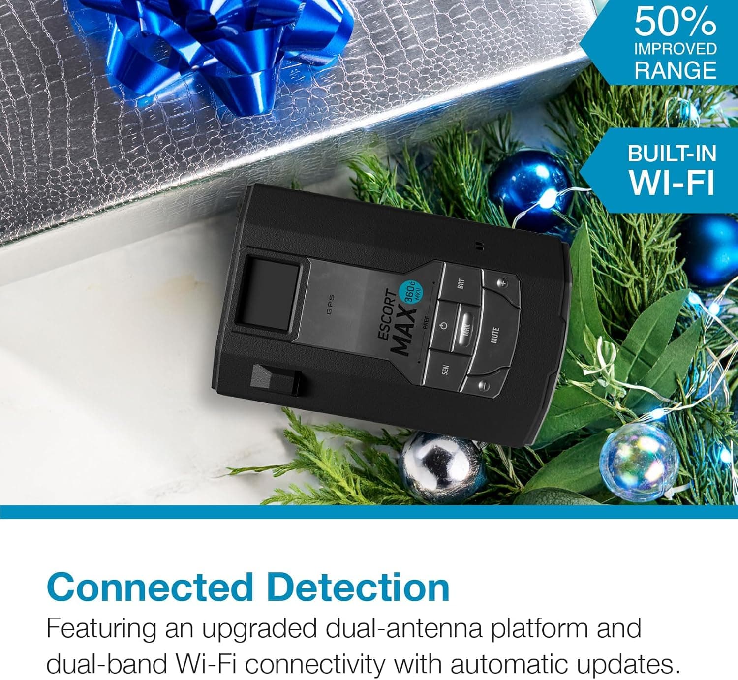 Detector de Radar Láser Escort MAX 360c MKII - Conectividad Wi-Fi y Bluetooth de Doble Banda, Flechas Direccionales de 360°, Rango Excepcional, Alertas Compartidas, Compatible con Apple CarPlay y Android Auto, Negro MAX 360c MKII (actualizaciones automáticas) - Image 3