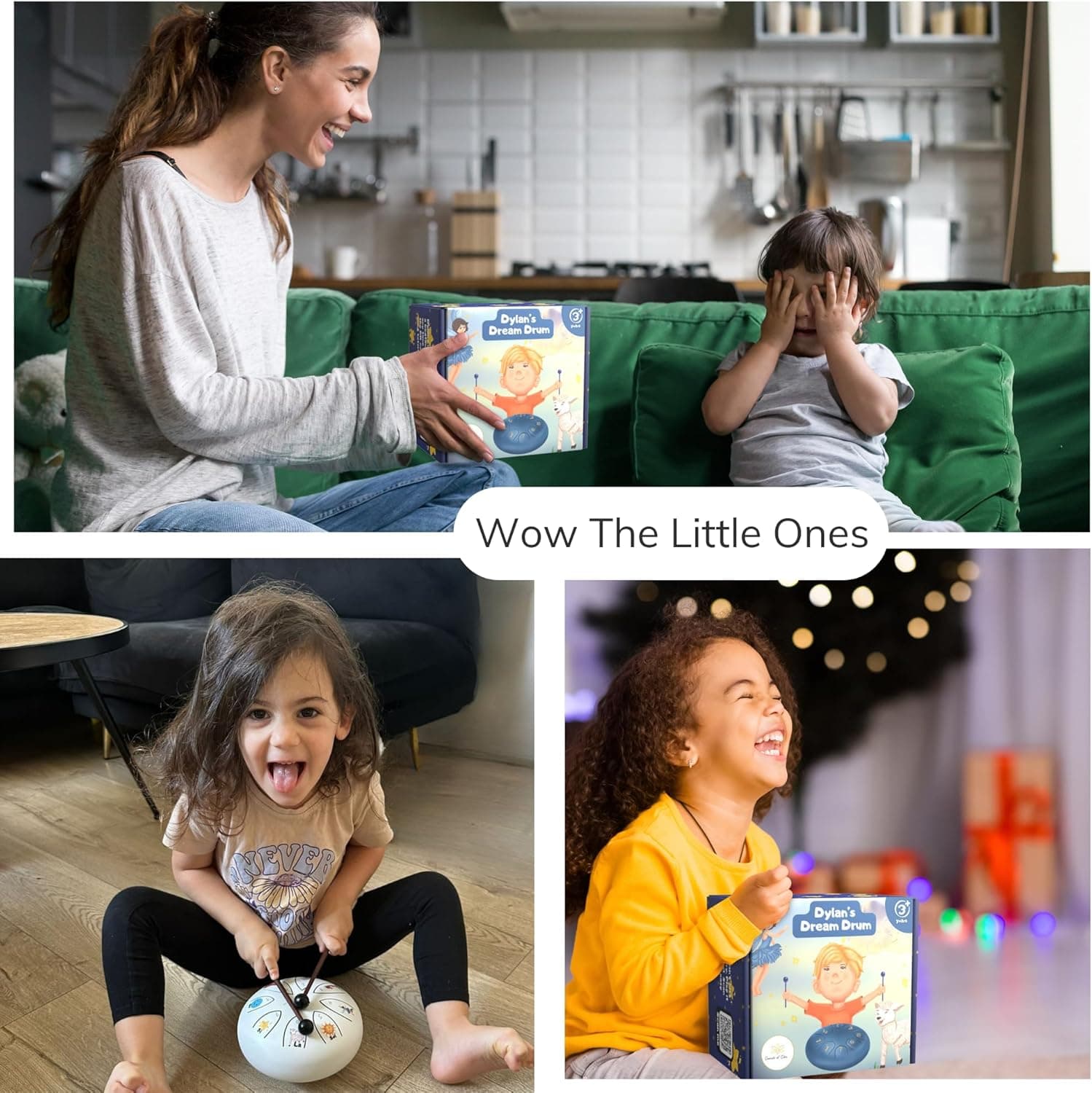 Steel Tongue Drum With Songbook And Bedtime Story - Kids Musical Instruments - Musical toys for toddlers, Dylan's Dream Drum 3 In 1 Handpan drum, 6 Inch 8 notes, Diatonic White Dylan's Dream Drum - Image 8