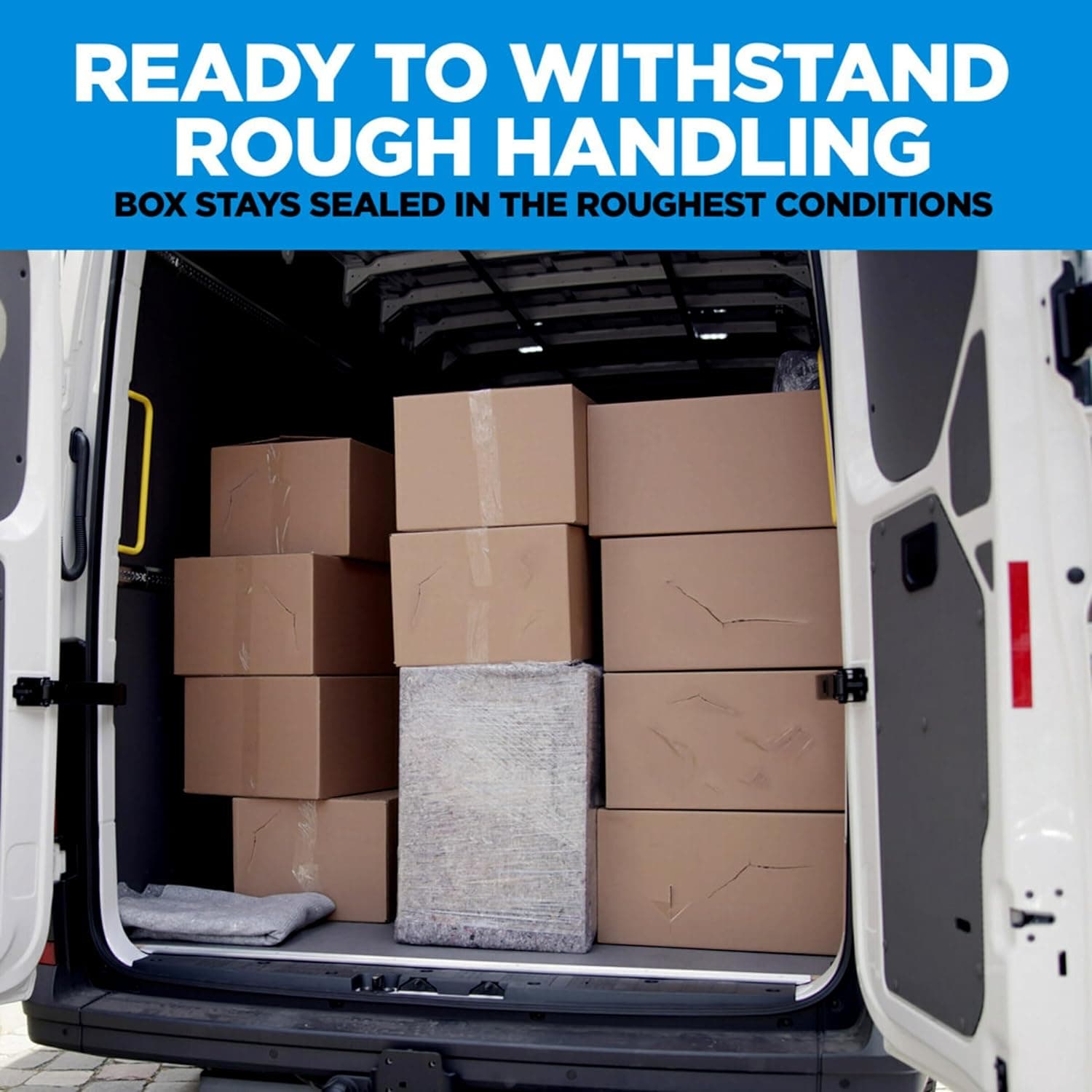 Cinta de Empaque de Alta Resistencia Scotch, 1.88" x 54.6 yd, Diseñada para Empacar, Enviar y Mail, Sello Fuerte en Todos los Tipos de Cajas, Núcleo de 3", Transparente, 6 Rollos (3850-6) - Image 5