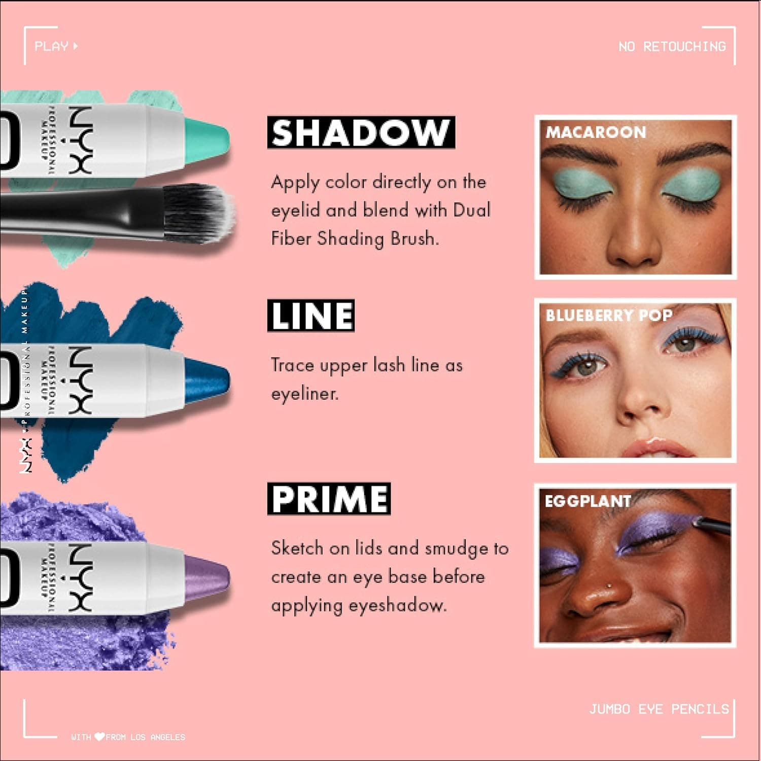 NYX PROFESSIONAL MAKEUP Jumbo Eye Pencil, Blendable Eyeshadow Stick & Eyeliner Pencil - Milk (White) 0.18 Ounce (Pack of 1) 604 Milk (White) - Image 9