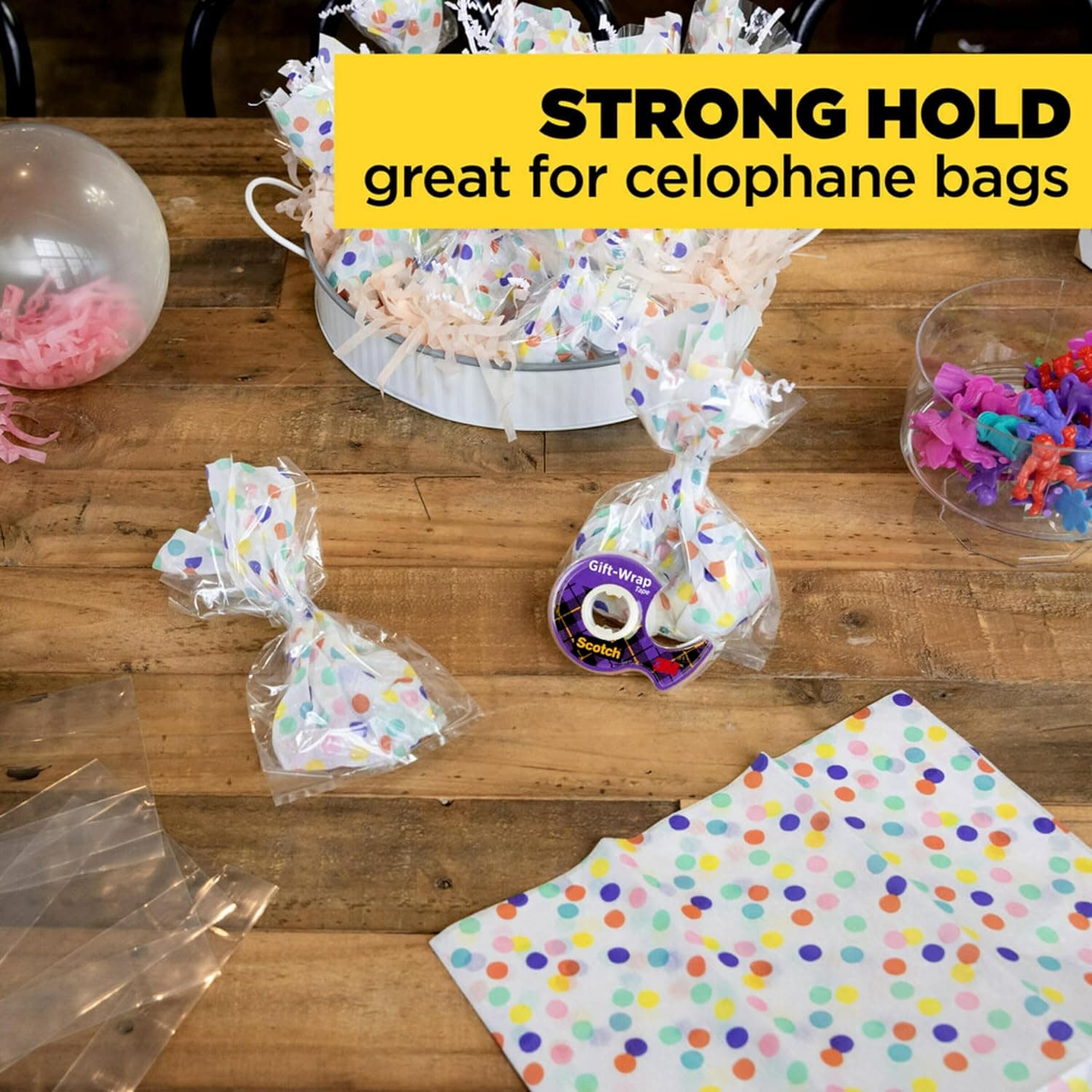 Scotch Gift Wrap Tape, Invisible, 0.75 in. x 650 in., 6 Dispensers/Pack 6-Rolls - Image 8