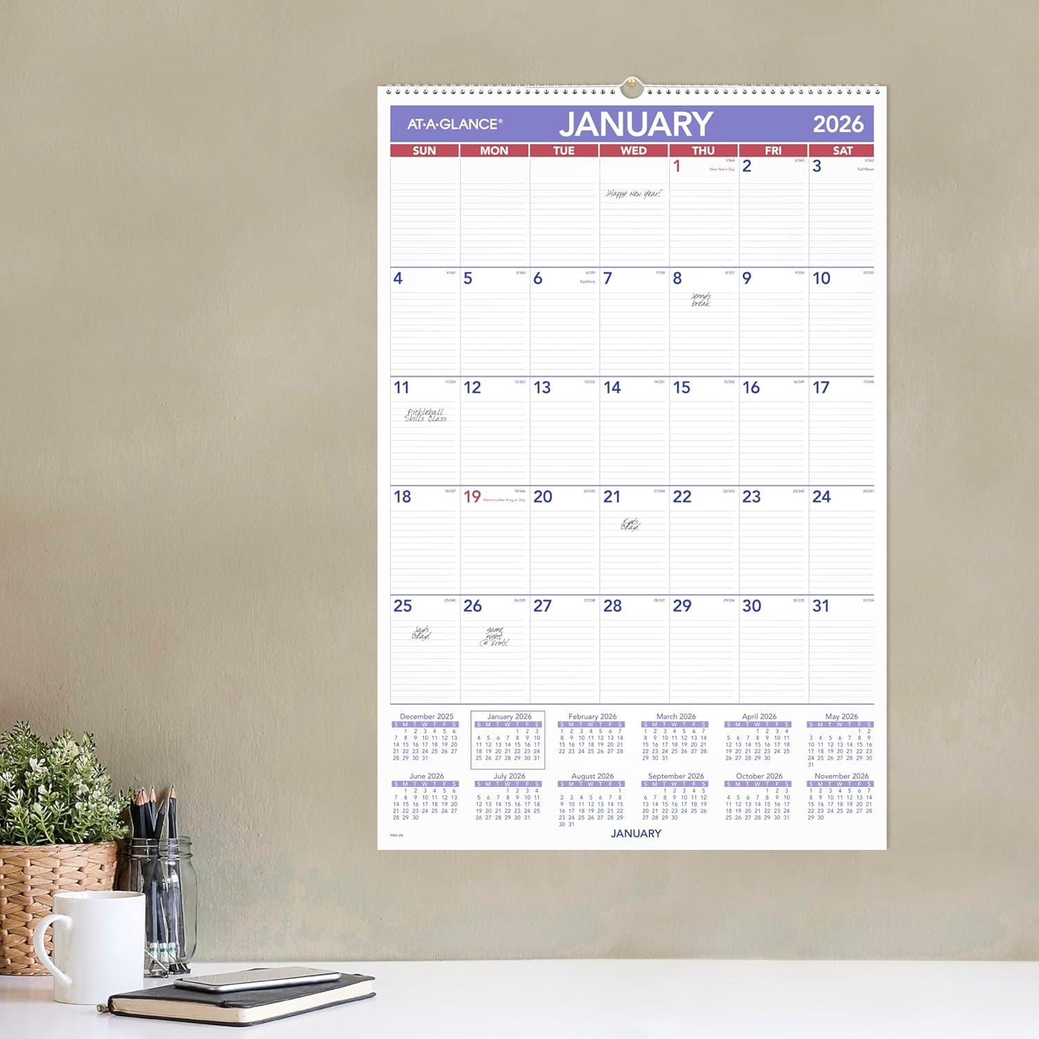 AT-A-GLANCE 2026 Wall Calendar, 20" x 30", Extra Large (PM42826) 2026 New Edition 20"W x 30"H - Image 3