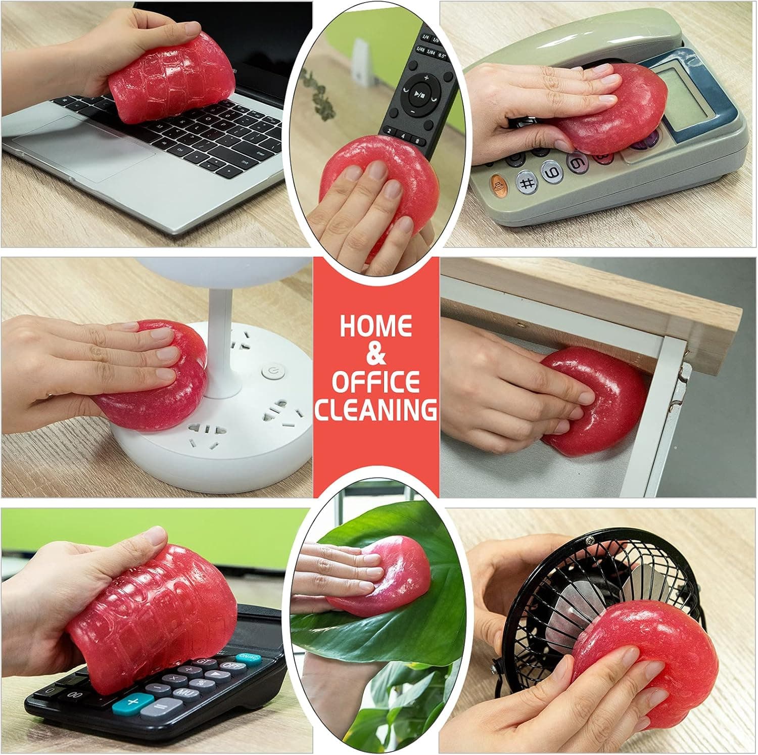 TICARVE Car Cleaning Gel Detailing Putty Car Putty Auto Detailing Tools Car Interior Cleaner Cleaning Slime Car Accessories Keyboard Cleaner Rose/NT WT: 5.6 oz (160 gr) Rose Red 1 Packing - Image 7