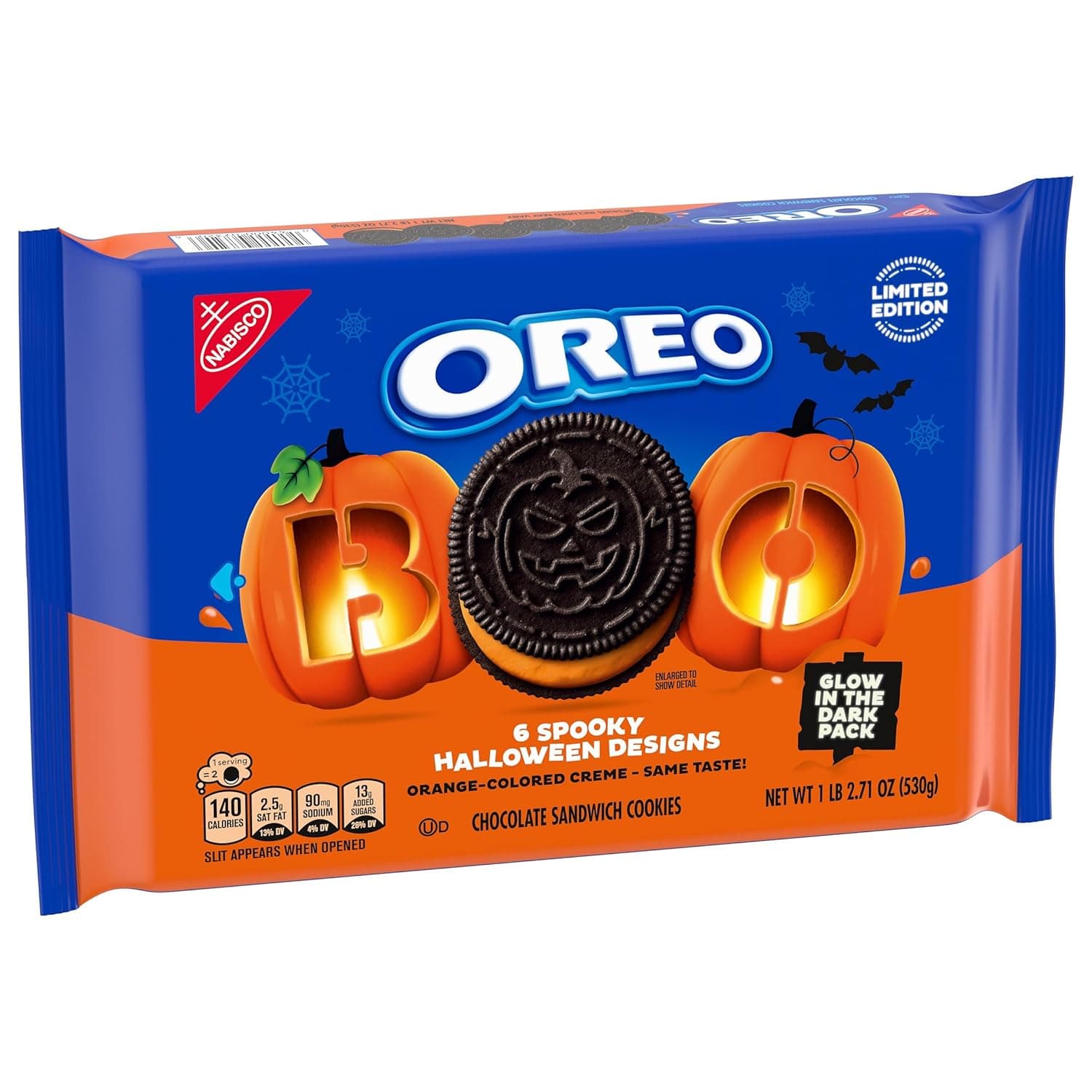 OREO Orange Creme Chocolate Sandwich Cookies, Limited Edition, Halloween Cookies, 18.71 oz Orange crème chocolate sandwich 18.71 Ounce (Pack of 1) - Image 12