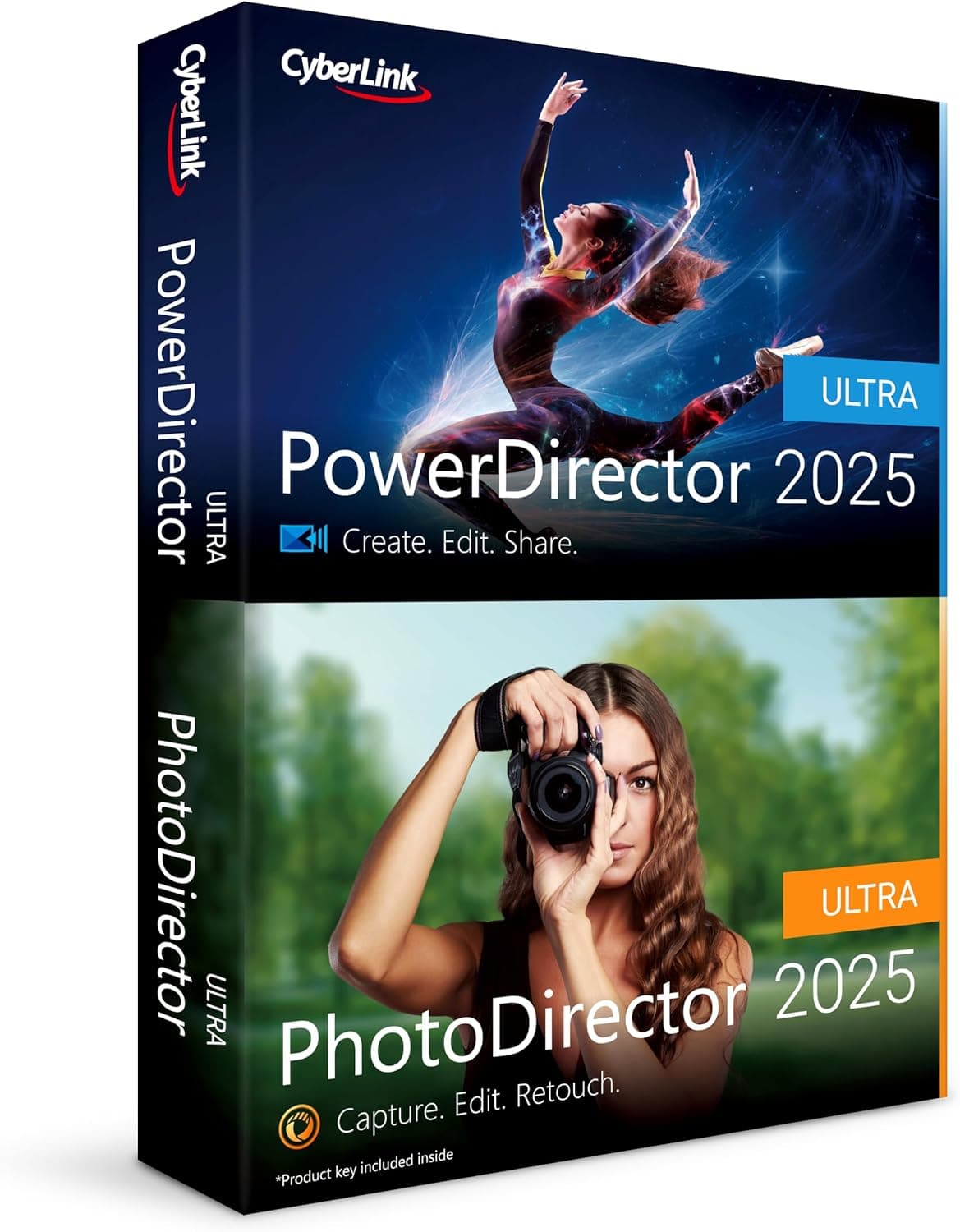 CyberLink PowerDirector and PhotoDirector 2025 Ultra | Easy AI Video Editing & AI Photo Editing Software for Windows | Slideshow Maker | Screen Recorder | Box with Download Code - Image 2