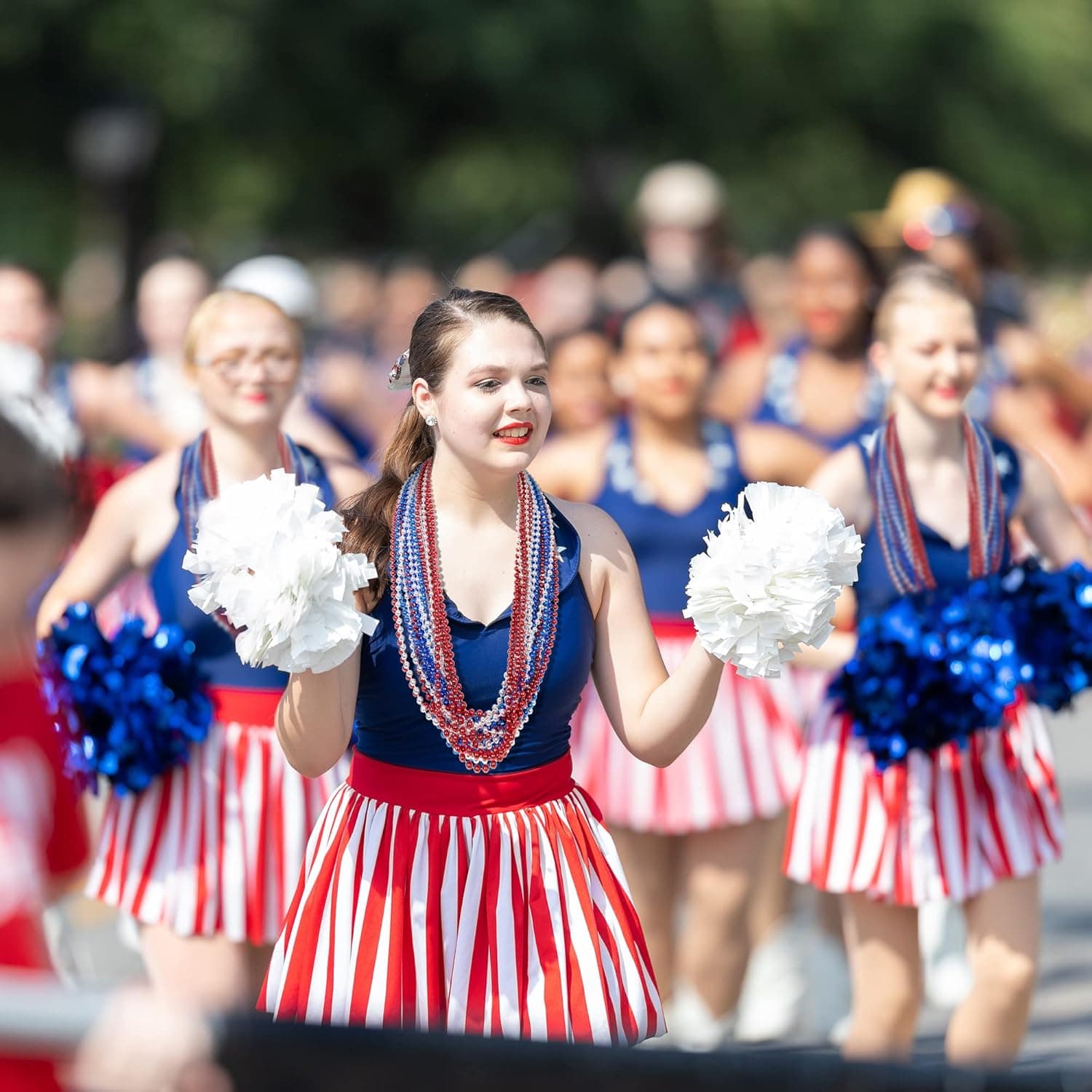 4th of July Party Favors, 12PCS Veterans Day Necklaces Bulk, Fourth of July Red Blue Silver Beads Necklace, Veterans Day Patriotic Beads Bulk for Parade Party Celebration Favors Decorations Red White and Blue - Image 7