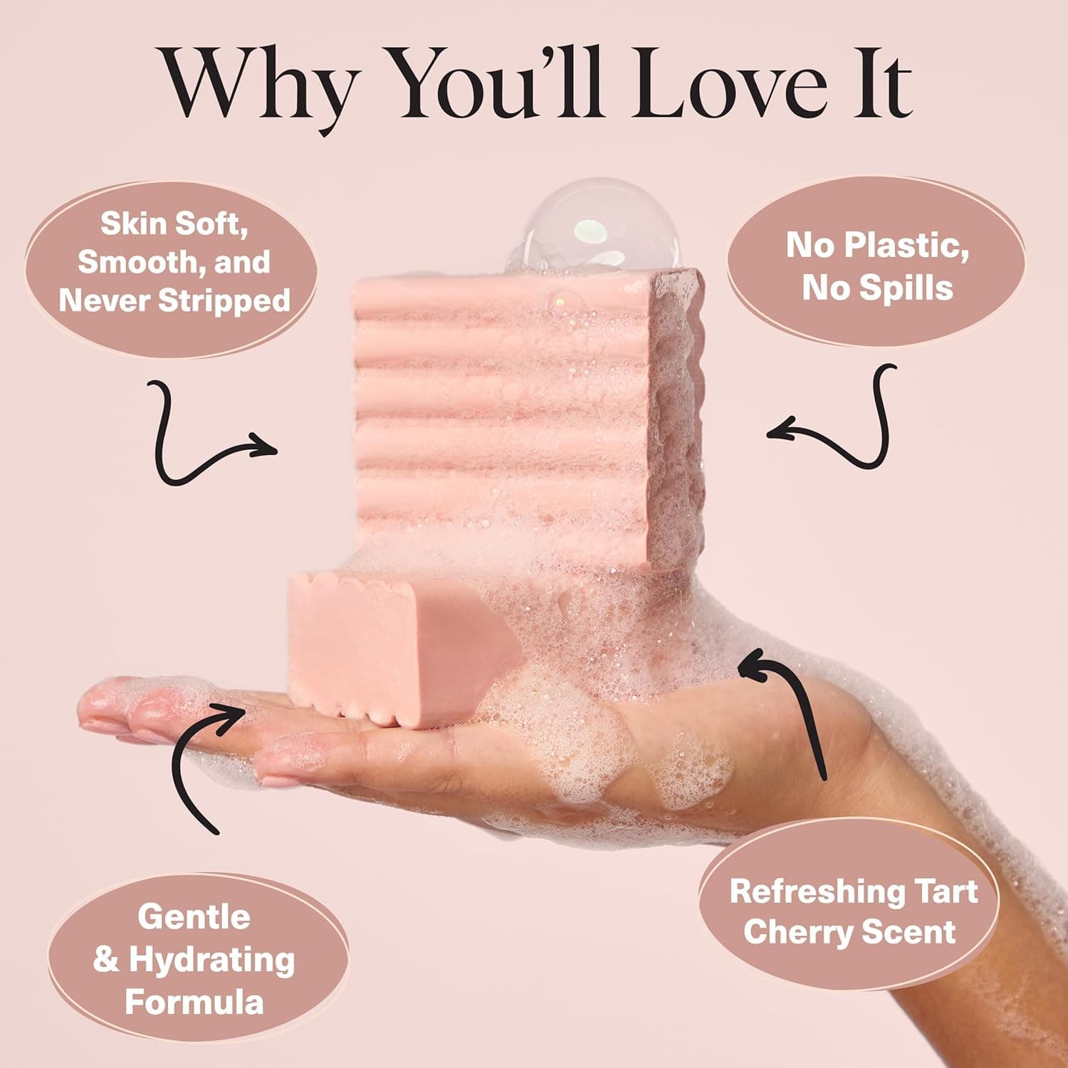 Kitsch Cleansing Tart Cherry Soap Bar with Refreshing Scent - Eco-Friendly Body Wash Women Love - Cherry Solid Bar Soap for Daily Use - Silicone, Sulfate and Paraben Free, Made in USA - 4oz - Image 6