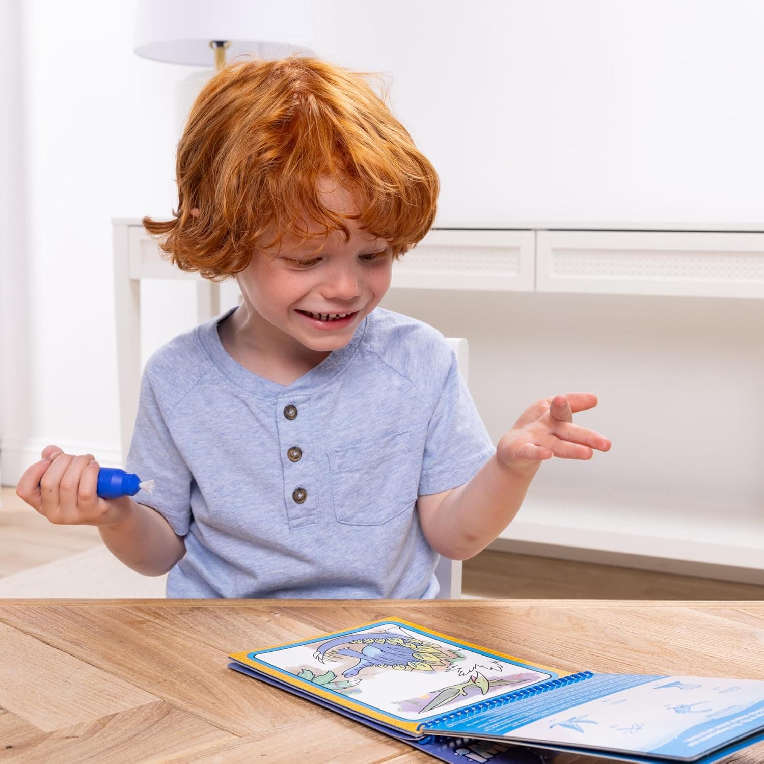 Melissa & Doug On The Go Water Wow! Mess Free Coloring Book, Reusable Water-Reveal Activity Pad, Dinosaurs, Travel Toys, Party Favors, for Toddlers & Kids Ages 3+ 10.0 x 7.0 x 0.7 Dinosaurs - Image 8