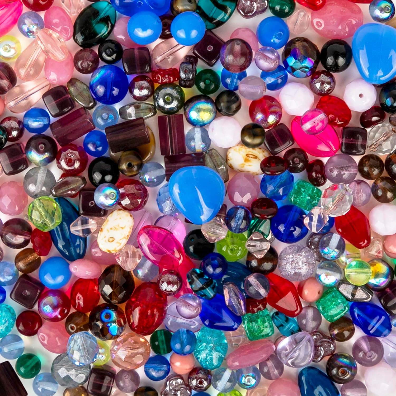 One Pound Assorted Glass Beads for Jewelry Making, DIY Lamp Work, Arts and Crafts, and Decorative Hobby Artistry, Colorful Crystal Assortment Bulk Mix, 4-18mm (Mixed Colors) (1) - Image 8