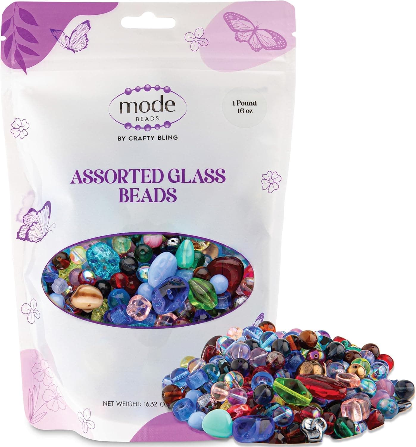 One Pound Assorted Glass Beads for Jewelry Making, DIY Lamp Work, Arts and Crafts, and Decorative Hobby Artistry, Colorful Crystal Assortment Bulk Mix, 4-18mm (Mixed Colors) (1) - Image 3