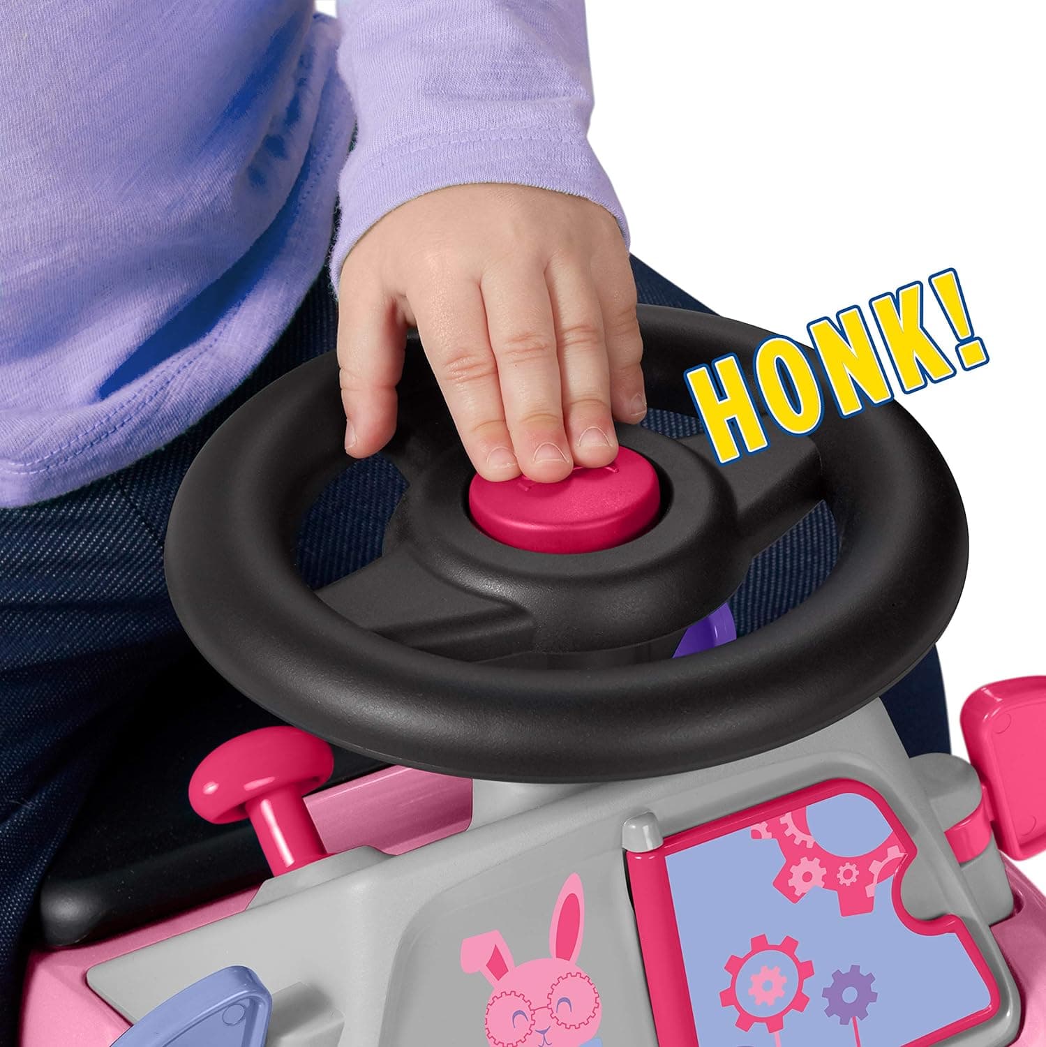 Kids Car, Baby Toys for Kids, Toddler Toys 2-3, Radio Flyer Creativity Car: Pink Ride-On, for Ages 1-3 Years - Image 6