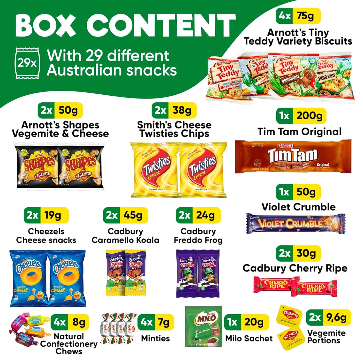 Australian Snack Gift Box Mega 29 Pack, Best Aussie Candy and Food Products, Authentic Taste of Australia, Large Snack Box - Australian Expats - Image 4