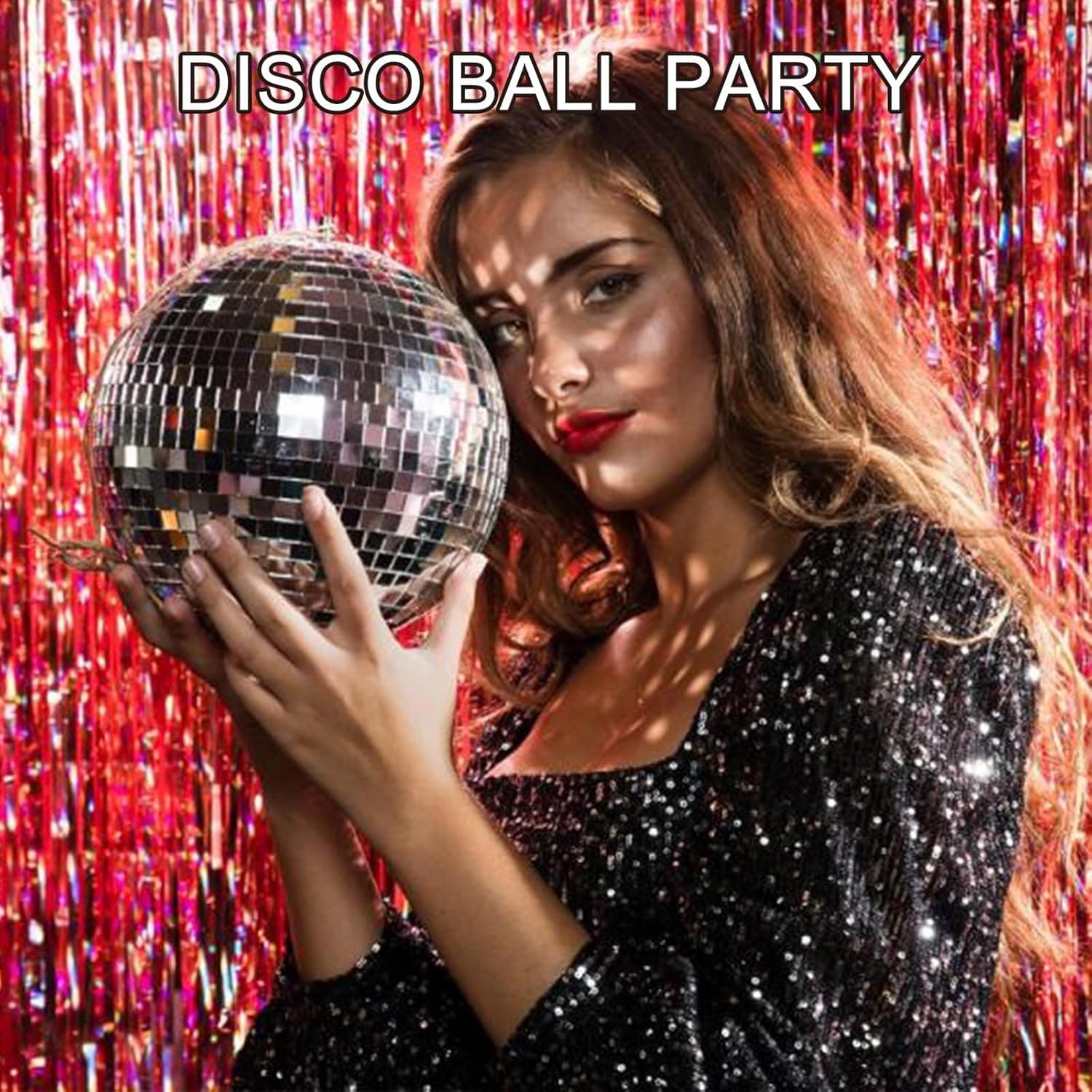 Alytimes Mirror Disco Ball - 8-Inch Cool and Fun Silver Hanging Party Disco Ball –Big Party Decorations, Party Design - Image 7