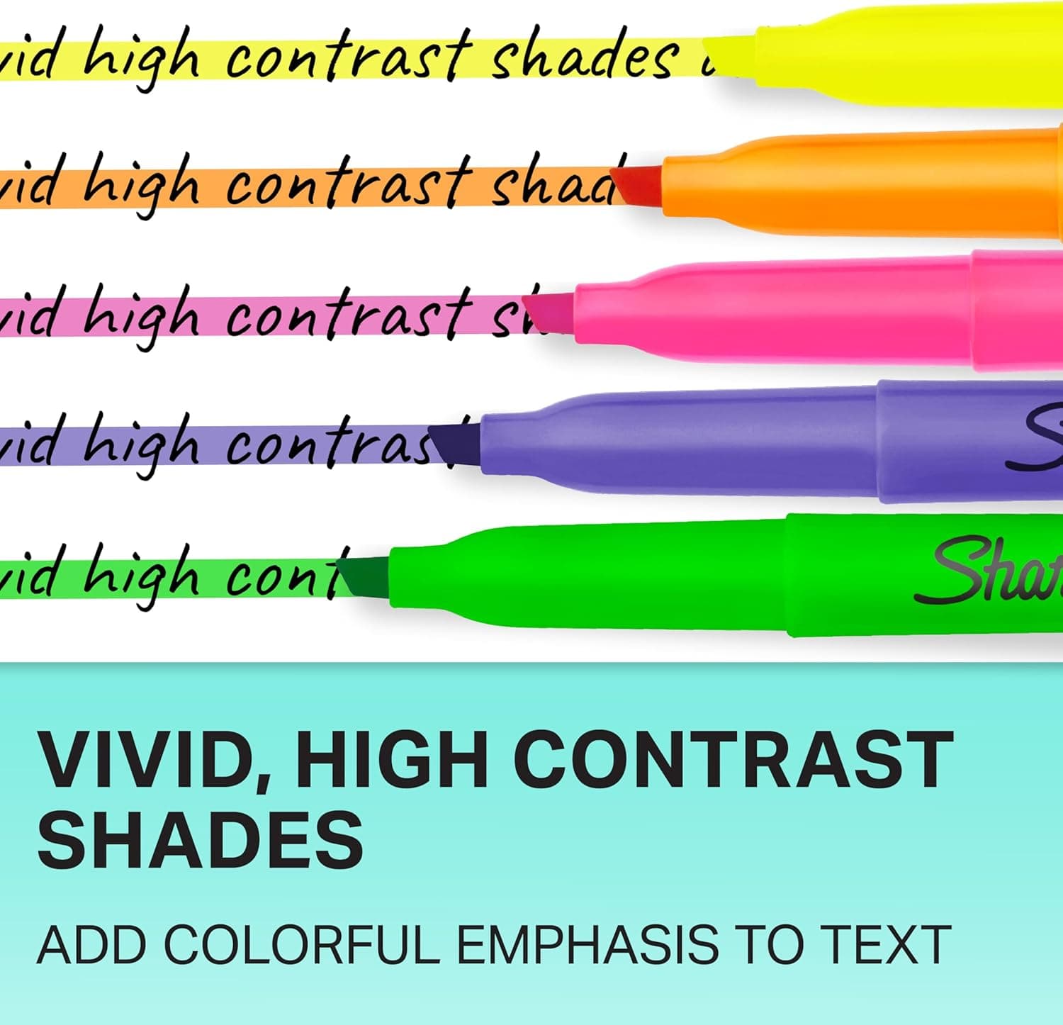 Sharpie Pocket Highlighters, Chisel Tip, Quick Dry, Assorted Fluorescent Colors, 12 Count - For Studying, Note-Taking, School, College, Office, Student & Teacher Supplies Bright - Image 4