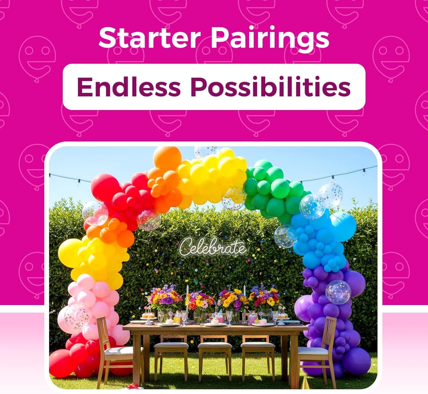 Bezente Assorted Rainbow Latex Balloons, 100 Pack 12 inch Round Helium Bright Color Balloons for Birthday Bridal Shower Wedding Party Decorations 12inch (Normal) A001-assorted - Image 4