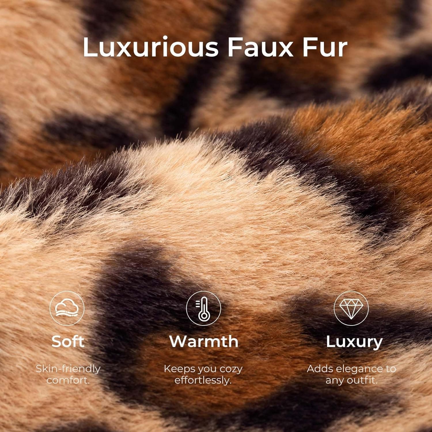 Snug Leaves Women's Fuzzy Scuff Slippers Soft Comfy Memory Foam Non-slip Indoor House Shoes 7-8 Cheetah Brown - Image 4