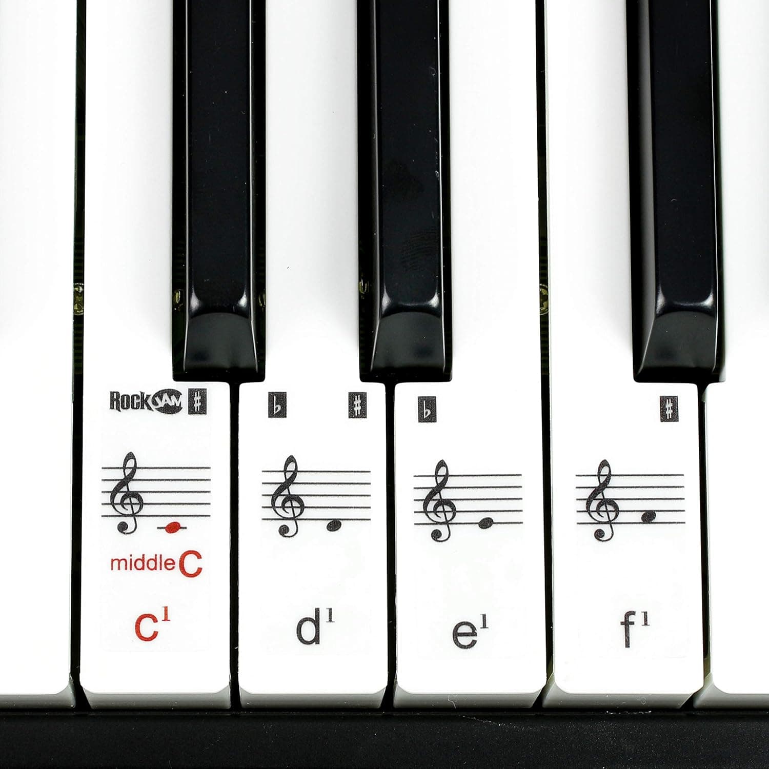 RockJam 61 Key Keyboard Piano Stand With Pitch Bend Kit, Piano Bench, Headphones, Simply Piano App & Keynote Stickers 61 Key Kit with Pitch Bend - Image 13