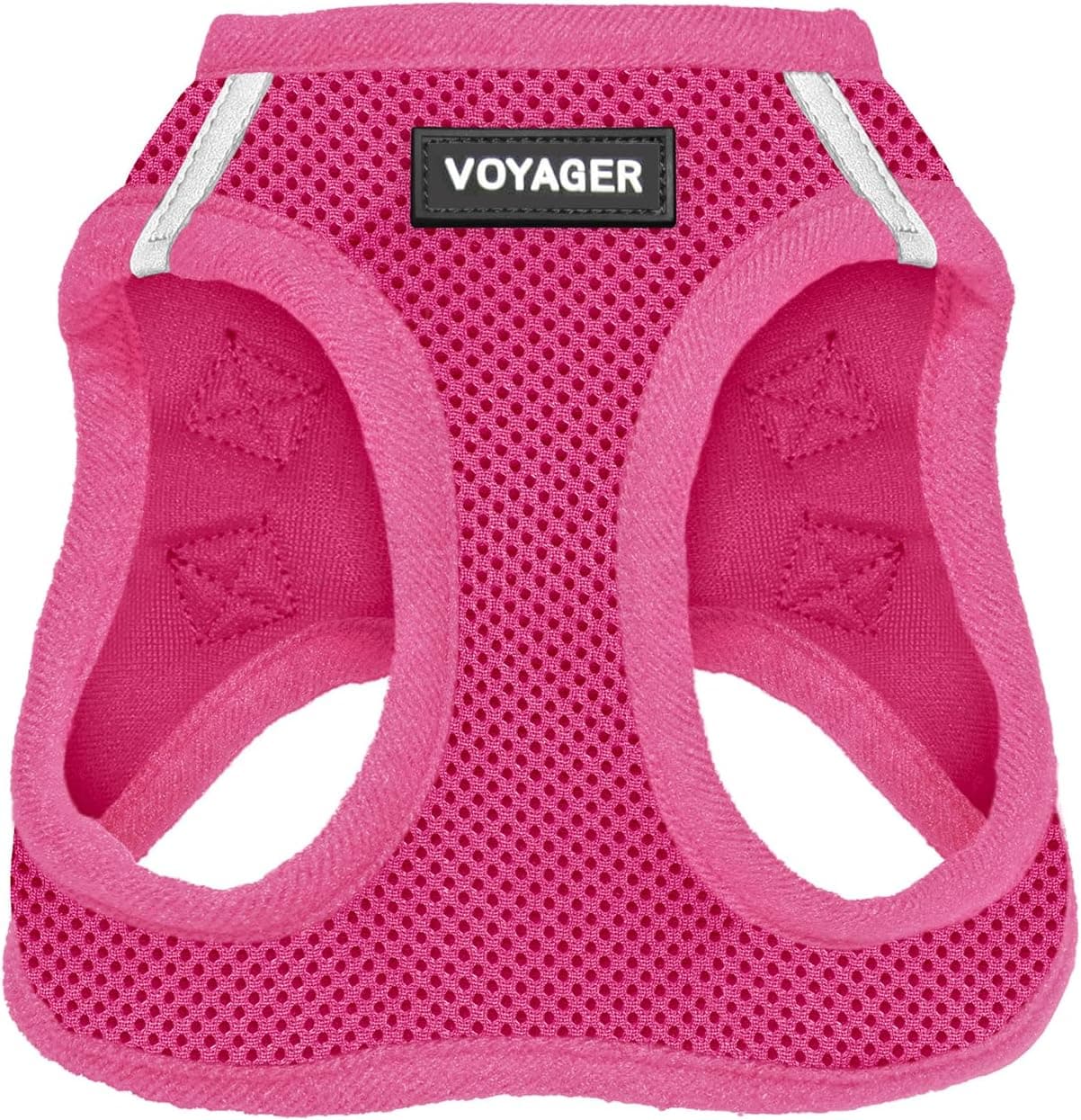 Best Pet Supplies Voyager Step-in Air Harness - All Weather Mesh, Reflective, No Pull Harness for Dogs, Cats - Secure with Hook & Loop Fastener, Buckle, Double D-Rings - Fuchsia, M M (Chest: 16 - 18") Harness (Fuchsia) - Image 2