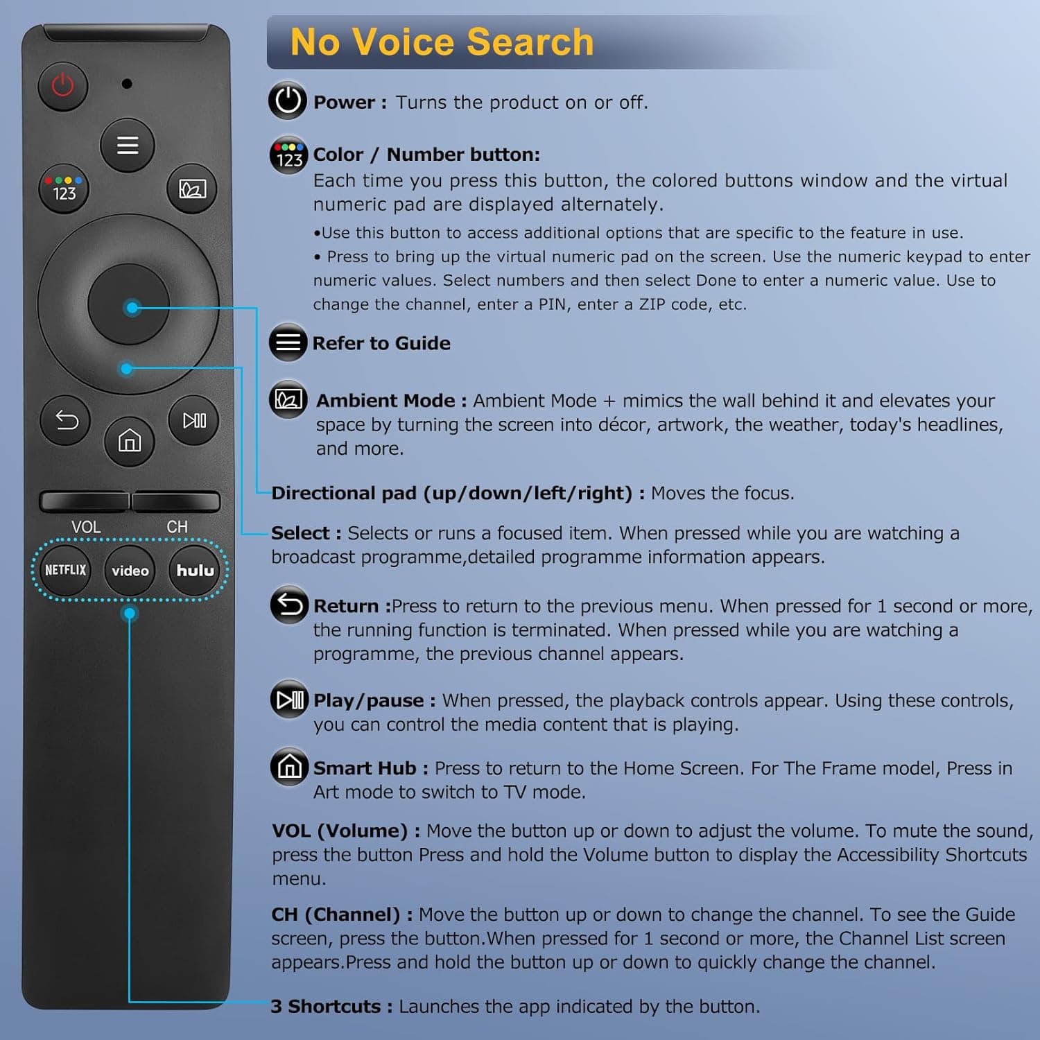 【Pack of 2】 for Samsung Smart TV Remote Control Replacement,Universal for All Samsung TVs for Samsung TVs - Image 10