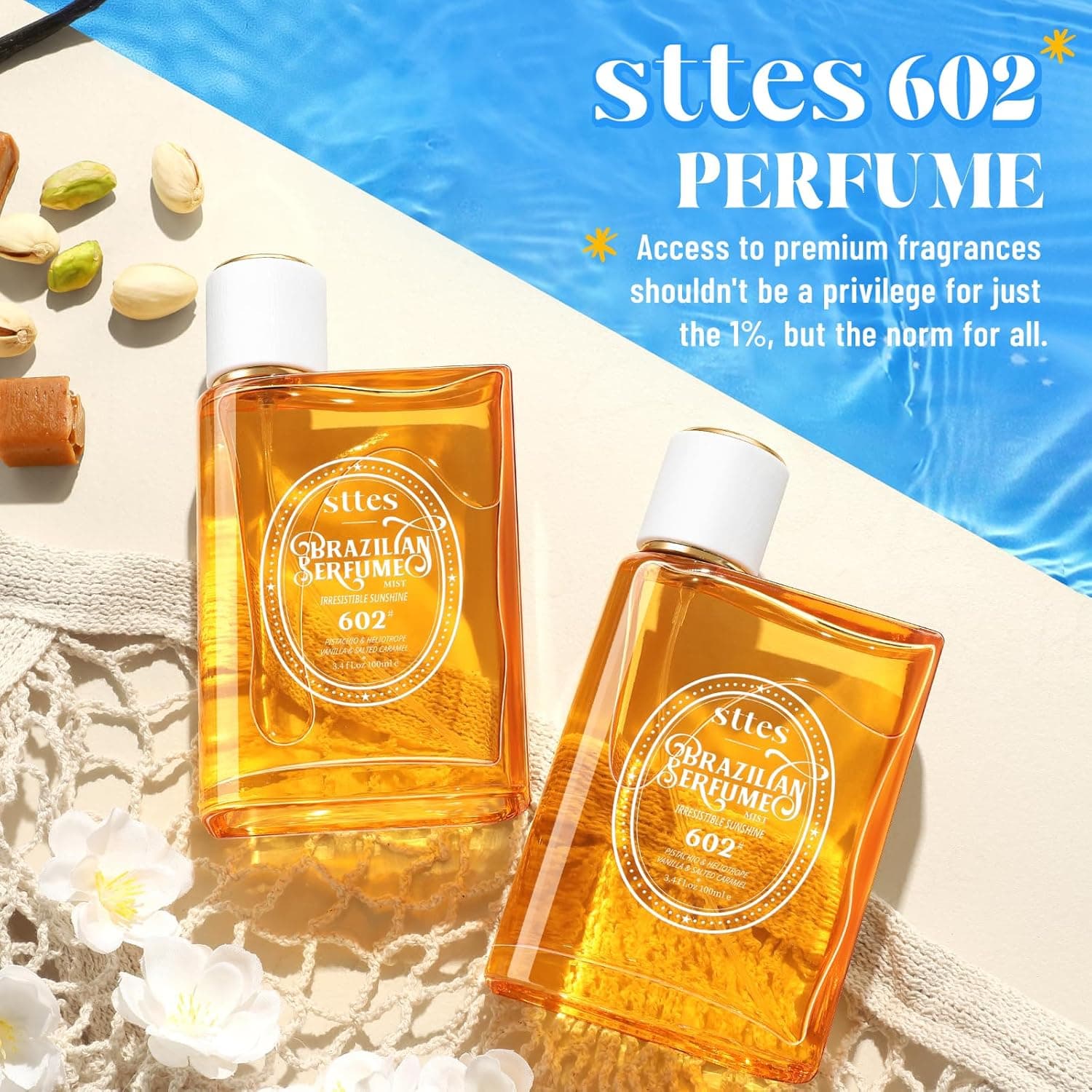 Sttes Perfume 602# (Irresistible Sunshine) - Eau de Perfume 100ml (3.4fl oz) Vanilla Gourmet Tune (Caramel Vanilla Flavor) irresistible sunshine'602 - Image 8