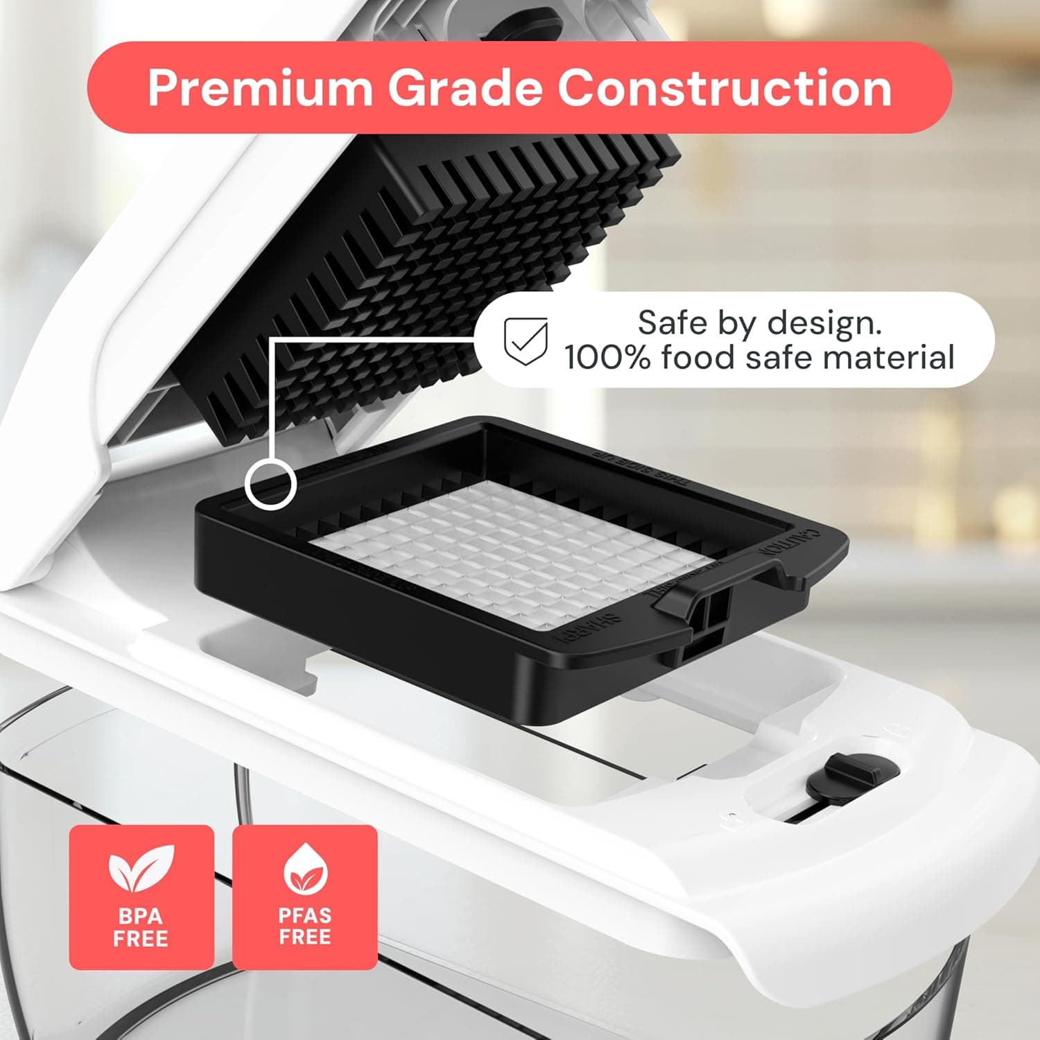 Fullstar The Original Pro Chopper - Vegetable Chopper and Spiralizer, Food Chopper with Container, Fruit Slicer, Kitchen Gadgets & Gifts, Home Essentials (4 in 1, White) White 4 in 1 - Image 5