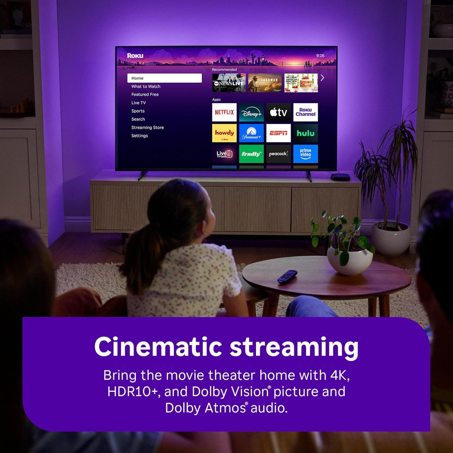 Roku Ultra - Ultimate Streaming Player - 4K Streaming Device for TV with HDR10+, Dolby Vision & Atmos - Bluetooth & Wi-Fi 6- Rechargeable Voice Remote Pro with Backlit Buttons - Free & Live TV Ultra 2024 - Image 4