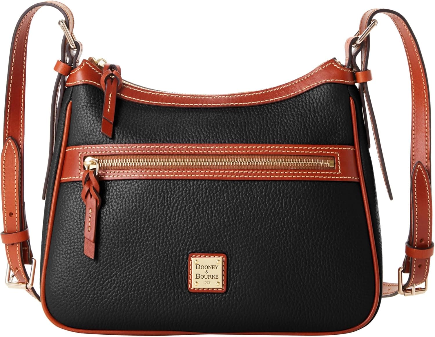 Dooney & Bourke Crossbody Bags for Women, Presley Pebble Grain Leather Crossbody Handbag with Adjustable Shoulder Strap - Black - Image 2