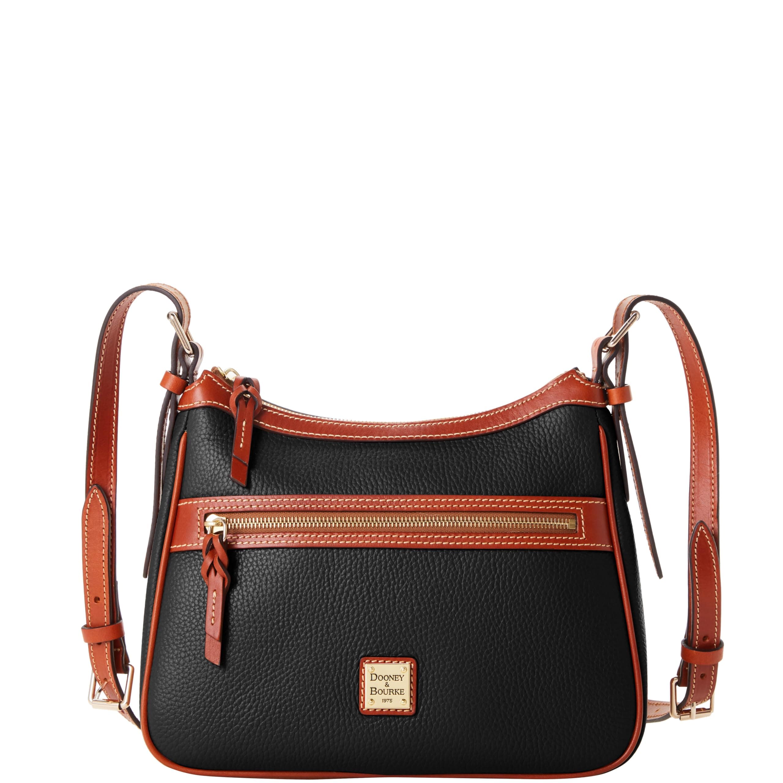 Dooney & Bourke Crossbody Bags for Women, Presley Pebble Grain Leather Crossbody Handbag with Adjustable Shoulder Strap - Black