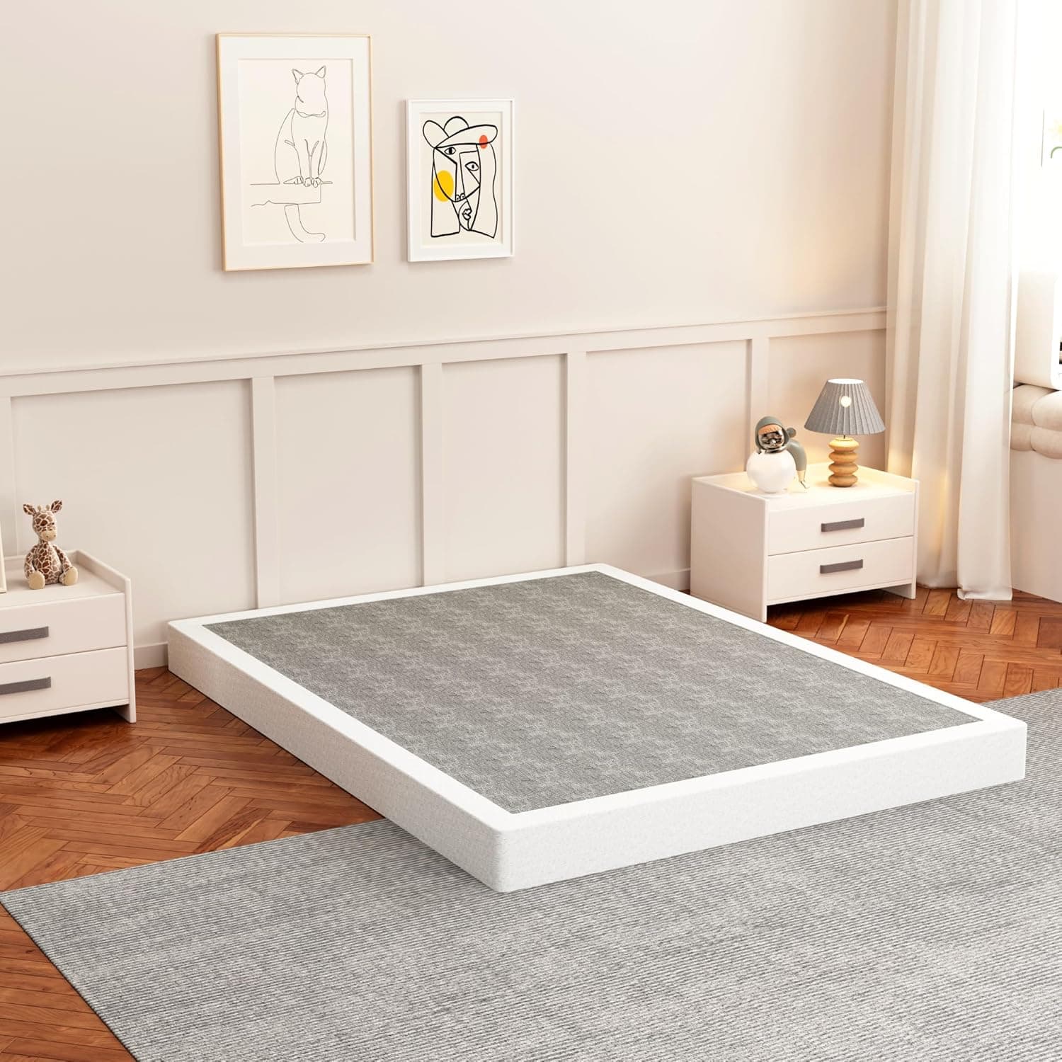 UNITED FLAMES 5 Inch High Profile Box Spring Full Size, Heavy Duty Mattress Foundation, Sturdy Box Spring for Full Bed, Easy Assembly, Noise Free (5, Full) Full 5 - Image 7