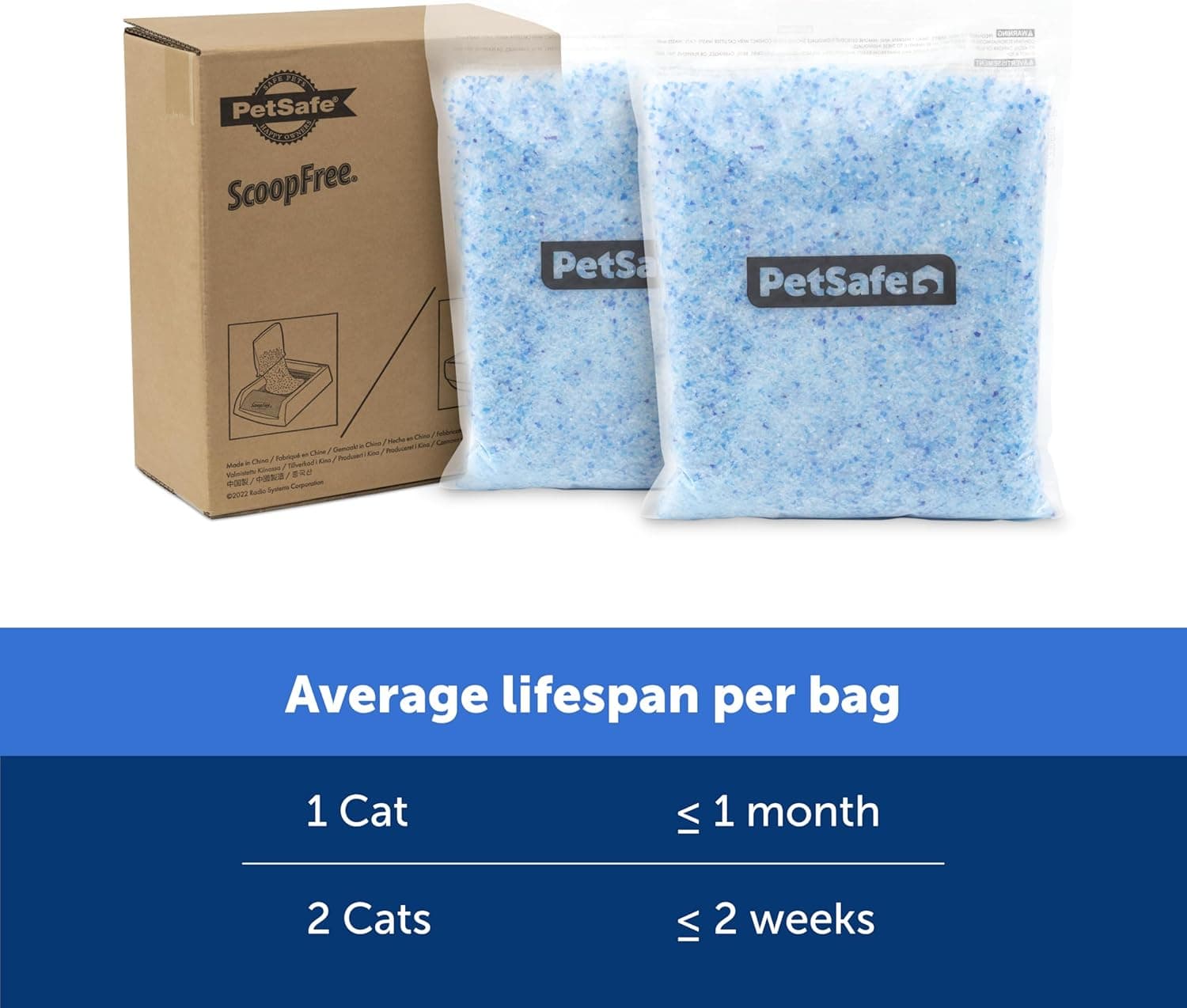 PetSafe ScoopFree Premium Crystal Cat Litter - Outperforms Clay Litter - Refill Packs - Reusable Tray Compatible - Fresh Scent - 4.3 lb Bags - 2 Pack Fresh Crystal - Image 6