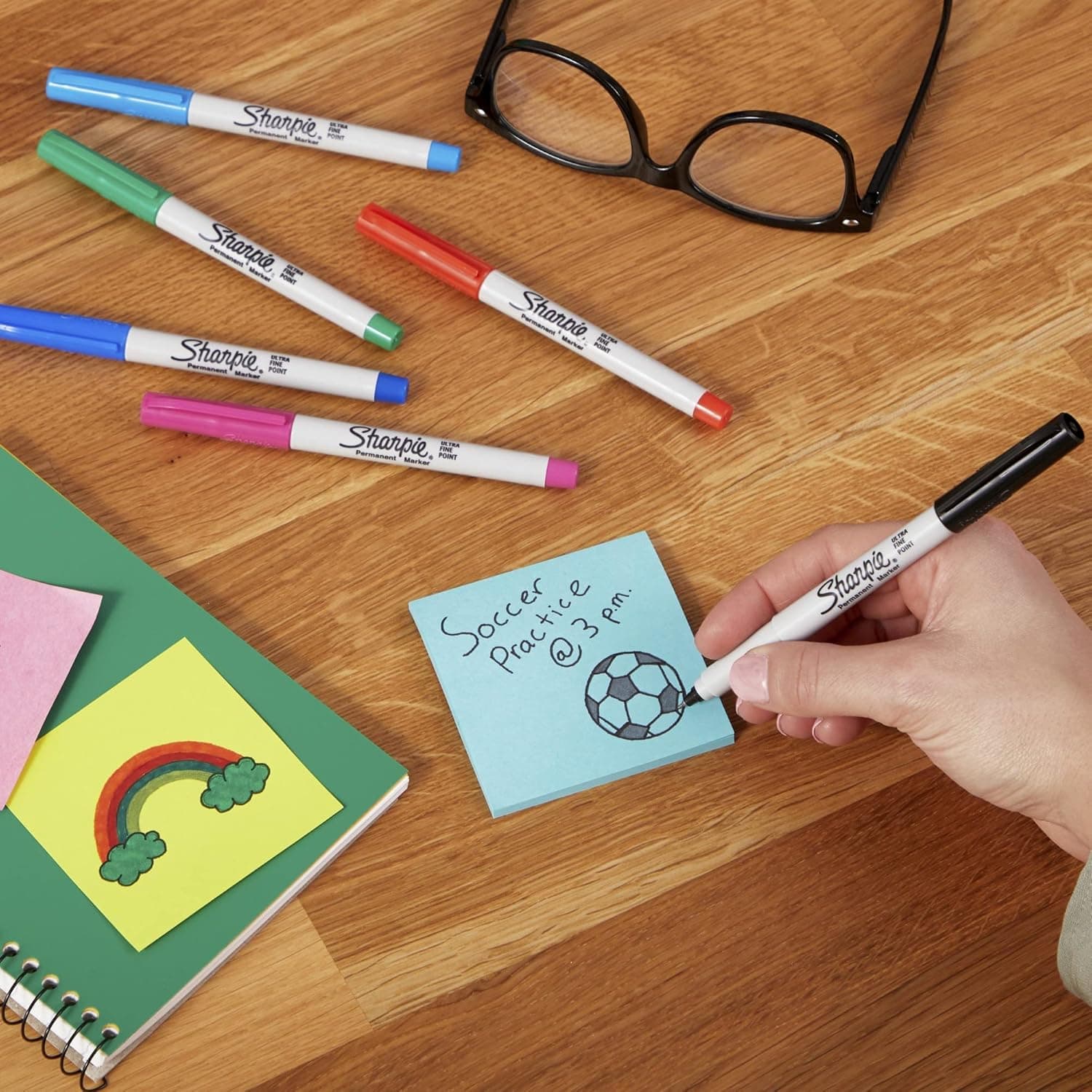 Sharpie Permanent Markers Ultra Fine Tip Markers Set Quick Drying And Fade Resistant Artist Marker For Wood Plastic Paper Metal And More Drawing Coloring And Poster Marker Black 12 Count Black Markers - Image 2