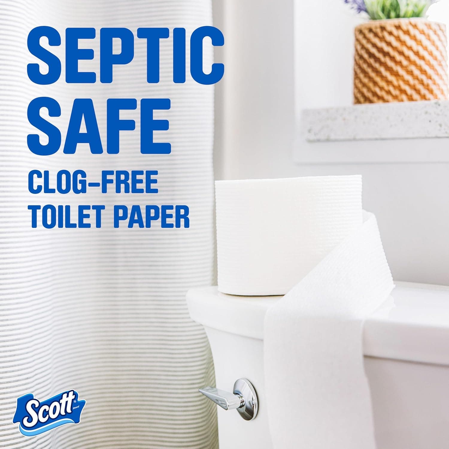 Scott ComfortPlus Toilet Paper, 12 Double Rolls, 231 Sheets per Roll, Septic-Safe, 1-Ply Toilet Tissue Double 231 sheets (Pack of 12) - Image 7