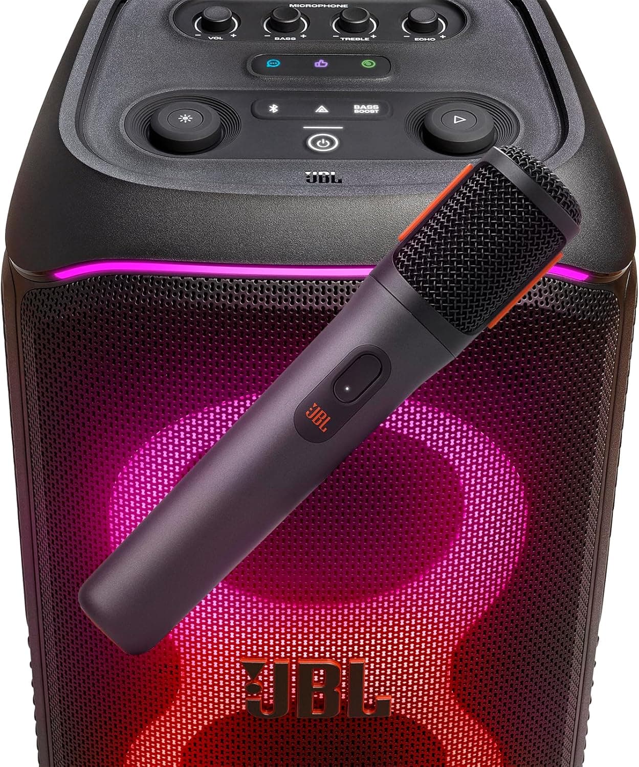 JBL PartyBox Wireless Mic - 2X Digital Wireless Microphones, Rechargeable Battery (20hrs - 700mAh), Clear Voice, Crisp Sound, Stable 2.4GHz Connection, Compatible with All PartyBox Speakers (Black) - Image 4