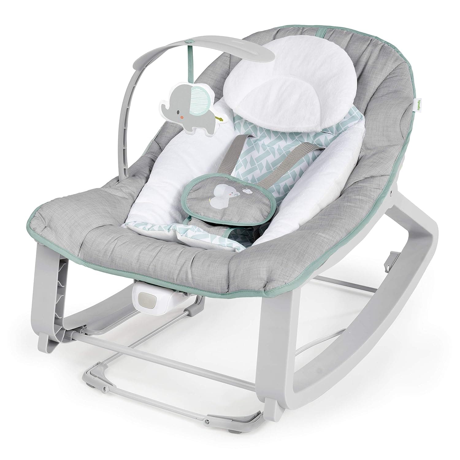 Ingenuity Keep Cozy 3-in-1 Grow with Me Vibrating Baby Bouncer, Seat & Infant to Toddler Rocker, Vibrations & -Toy Bar, 0-30 Months Up to 40 lbs (Weaver) - Image 2