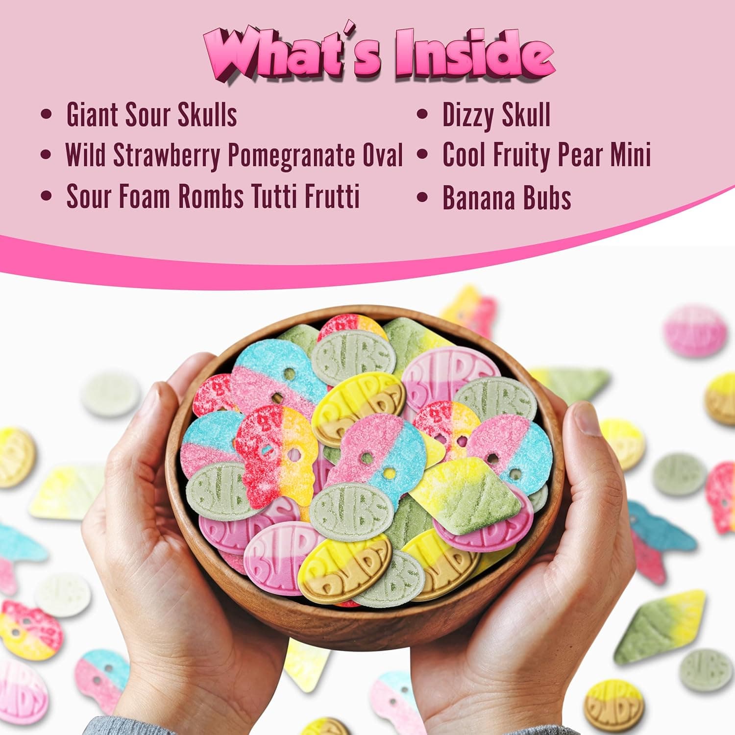 Bubs Swedish Candy Mix - Authentic Sweet and Sour Swedish Gummies - 1 Pound of Godis From Sweden - Big Ovals, Dizzy Skulls, Tutti Frutti and More - Foam Candy - Packed in a Candynavia Sweden Bag - Image 6