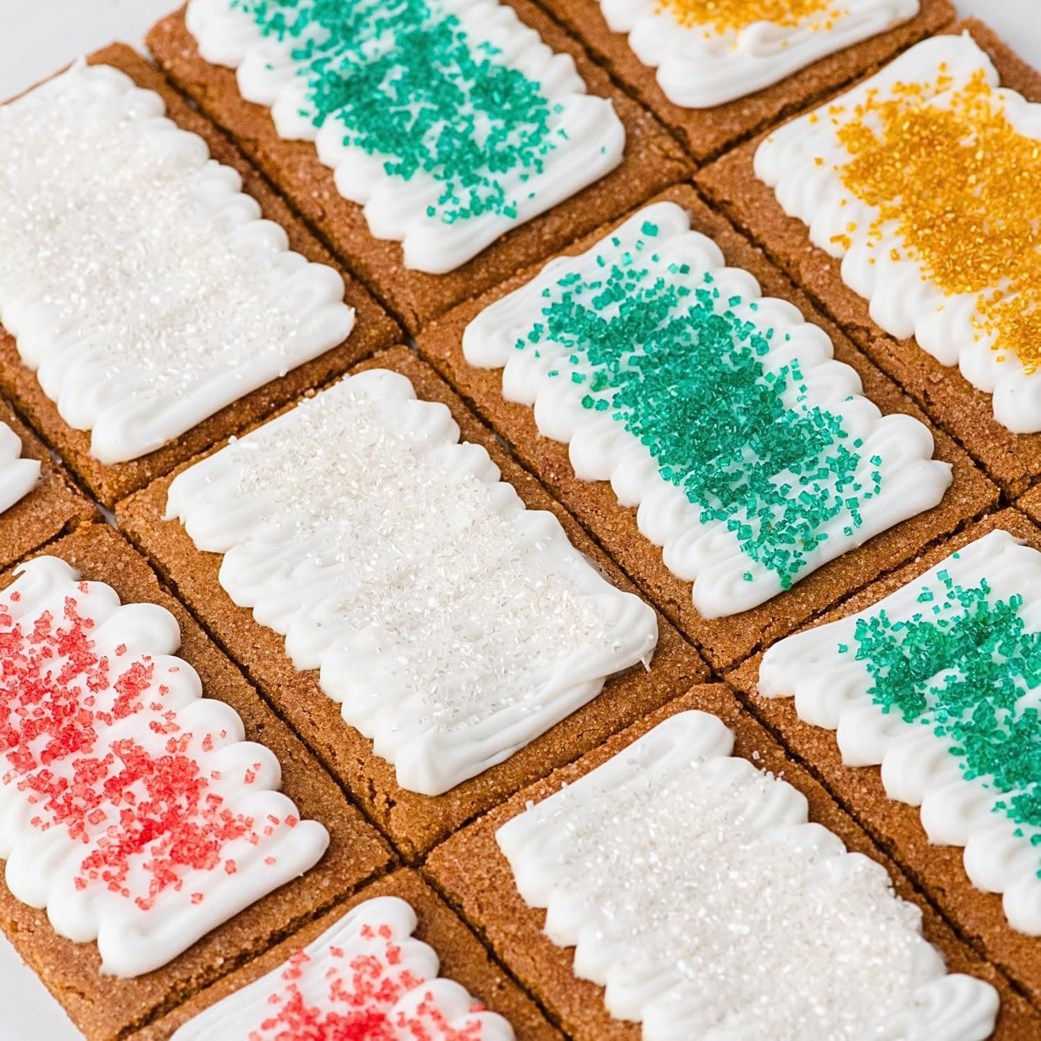 Sweets Indeed Christmas Baking Sugar Crystals 4-Pack – 4.52 oz | White, Red, Green & Gold Sparkling Sugars | Holiday & Everyday Dessert Decorating Set Holiday Sugar - Image 7