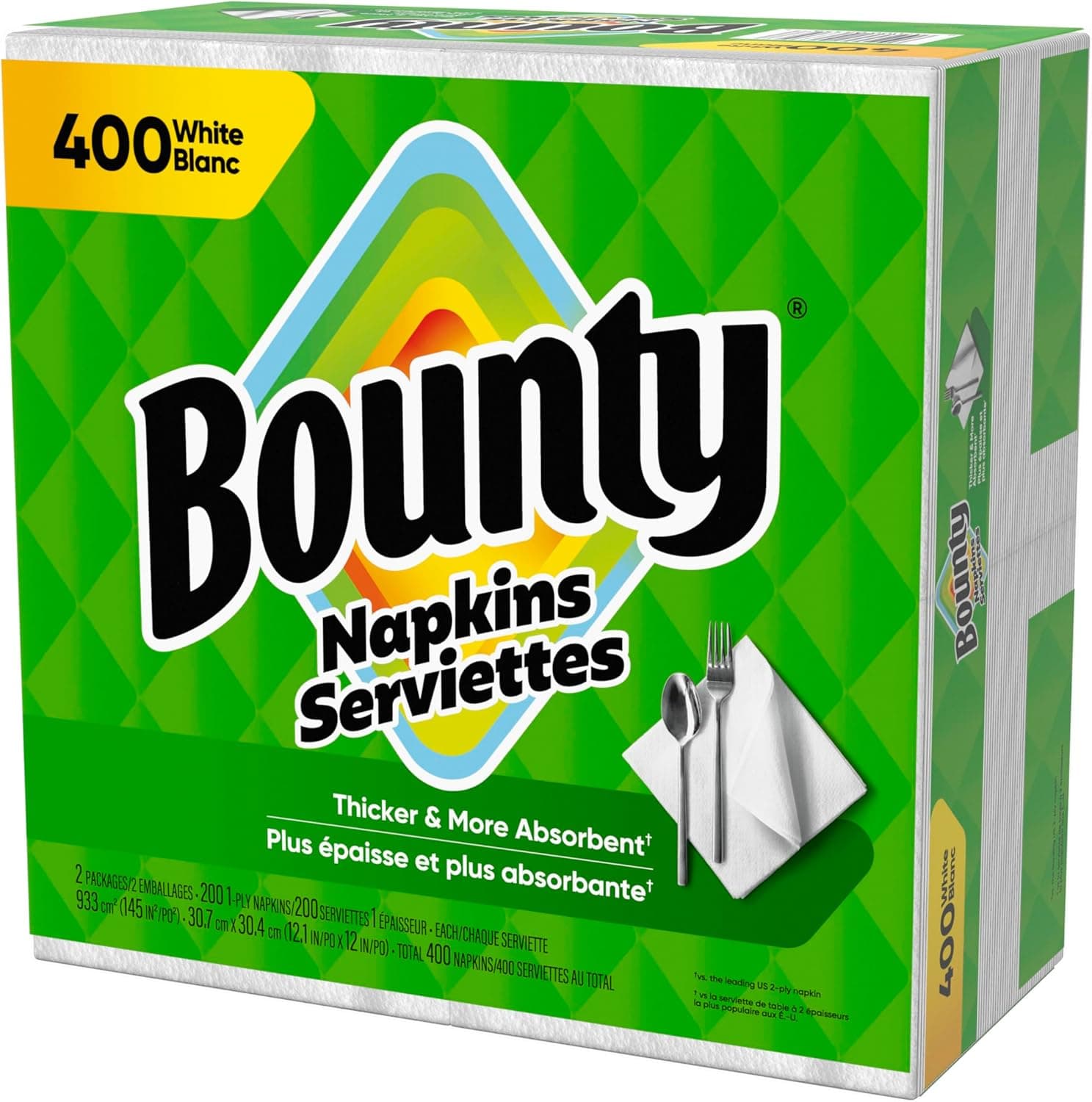 Bounty Paper Napkins, White, 400 Count 400 Count White - Image 11