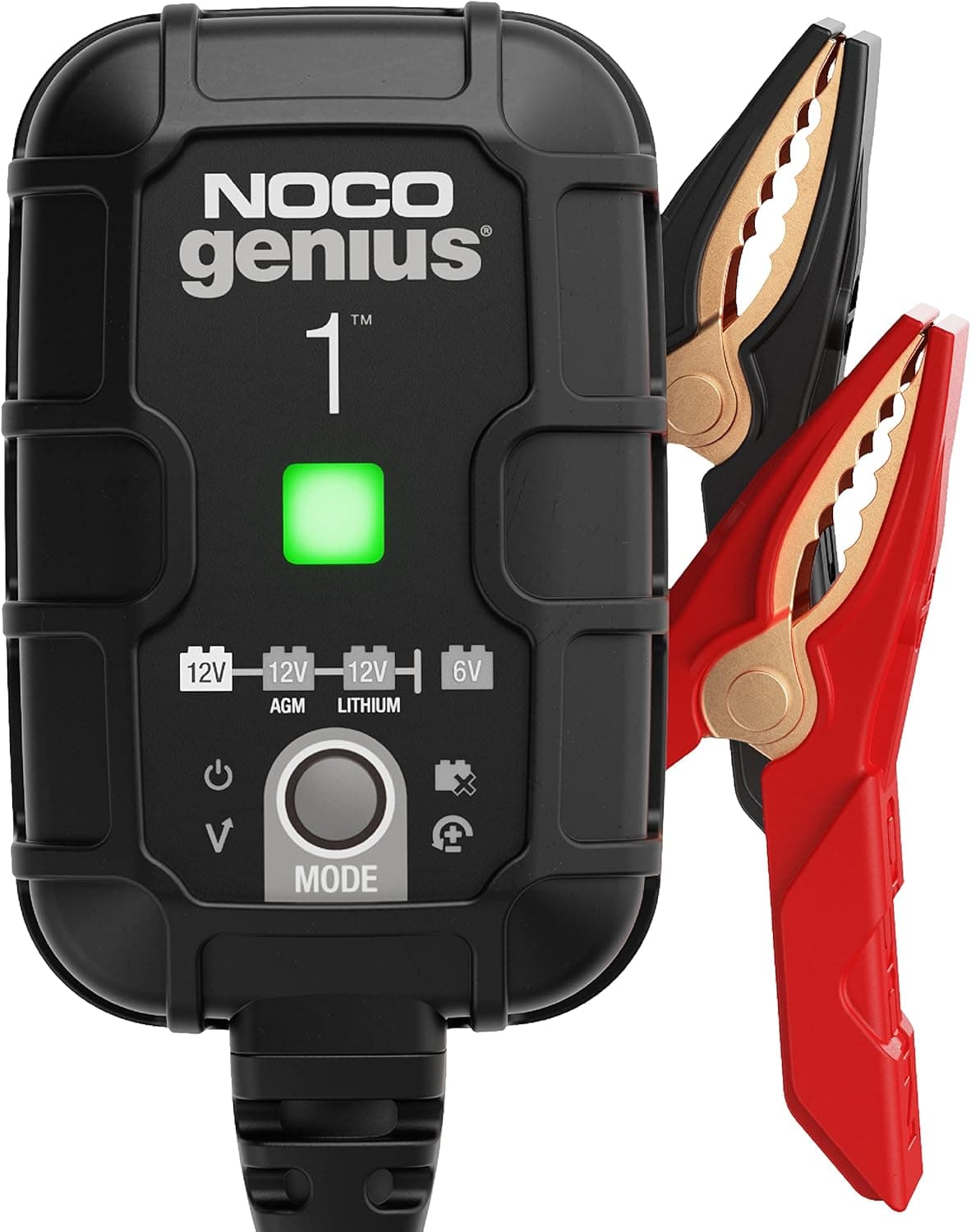 NOCO GENIUS1: 1A 6V/12V Smart Battery Charger – Automatic Maintainer, Trickle Charger & Desulfator with Overcharge Protection & Temperature Compensation – For Lead-Acid & Lithium Batteries - Image 2