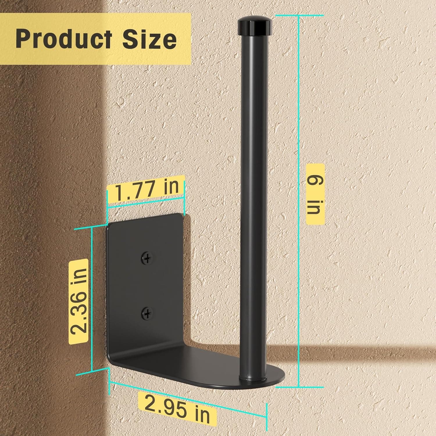 2 Pack Hat Racks for Baseball Caps, Stainless Steel Hat Organizer for Baseball Cap, Hat Holder Storage Organizer, Hat Hanger Strong Adhesive/Wall Drilled for Door, Bedroom, Closet(Black 6 in) Black 2 Pack 6 in - Image 4