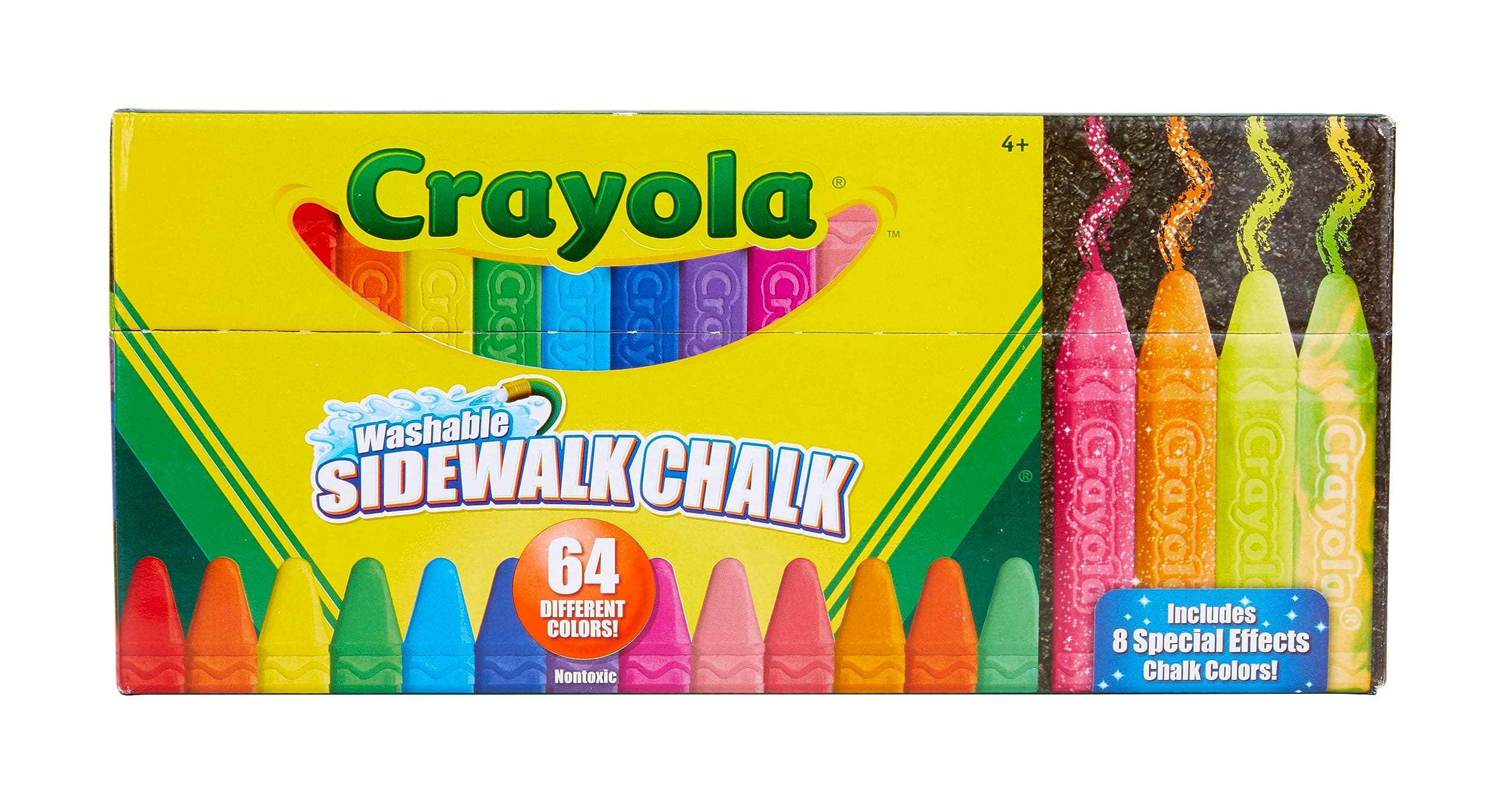 Crayola Ultimate Washable Chalk Collection (64ct), Bulk Outdoor Sidewalk Chalk for Kids, Anti-Roll Sticks, Outdoor Activities & Toys for Kids, Ages 3, 4, 5 Ultimate Collection (64ct)
