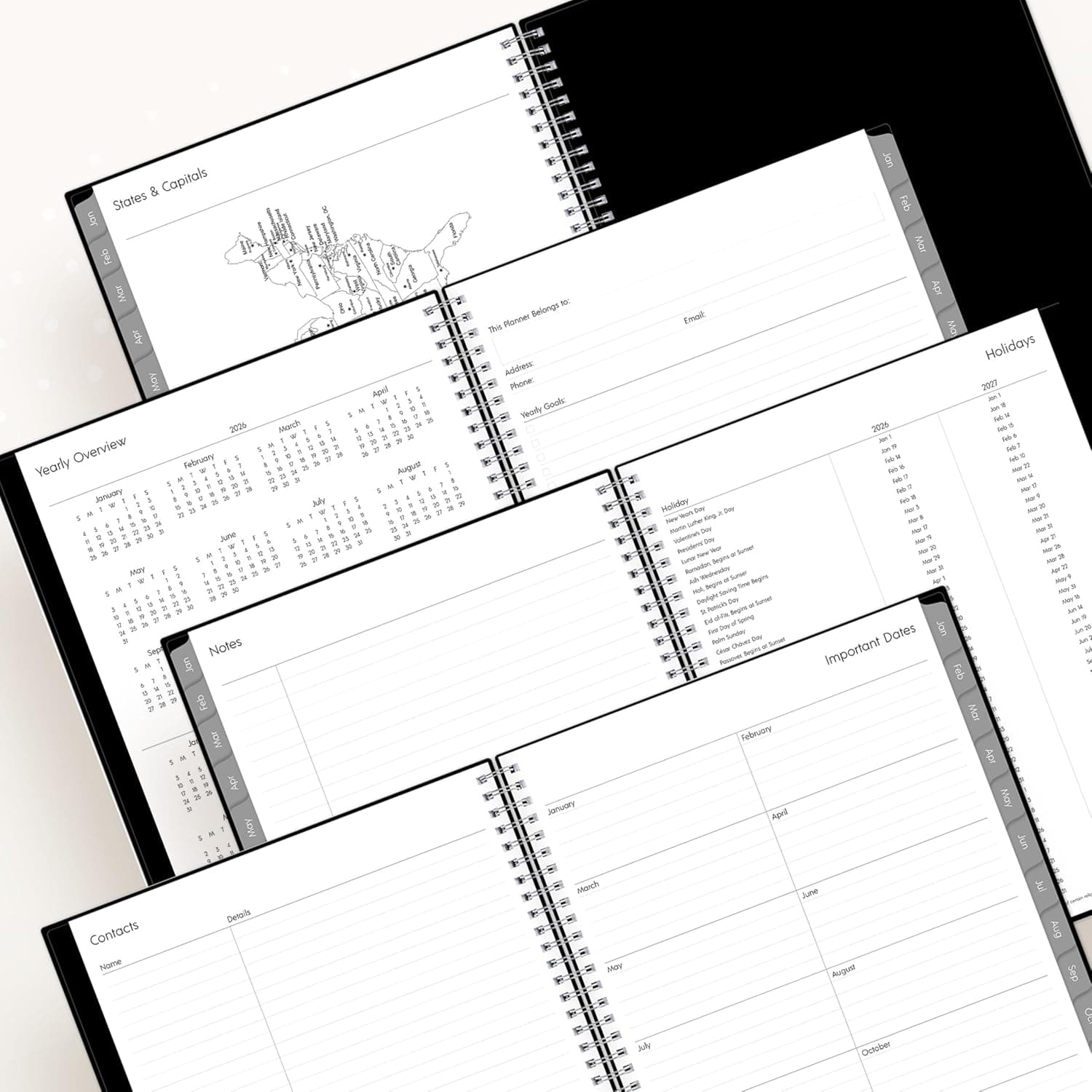 Blue Sky 2026 Weekly and Monthly Planner Calendar, Includes January 2026 - December 2026, 8.5" x 11", Flexible Cover, Wirebound, Laminated Tabs, Storage Pocket, Enterprise 8.5" x 11" Enterprise- 2026 - Image 6