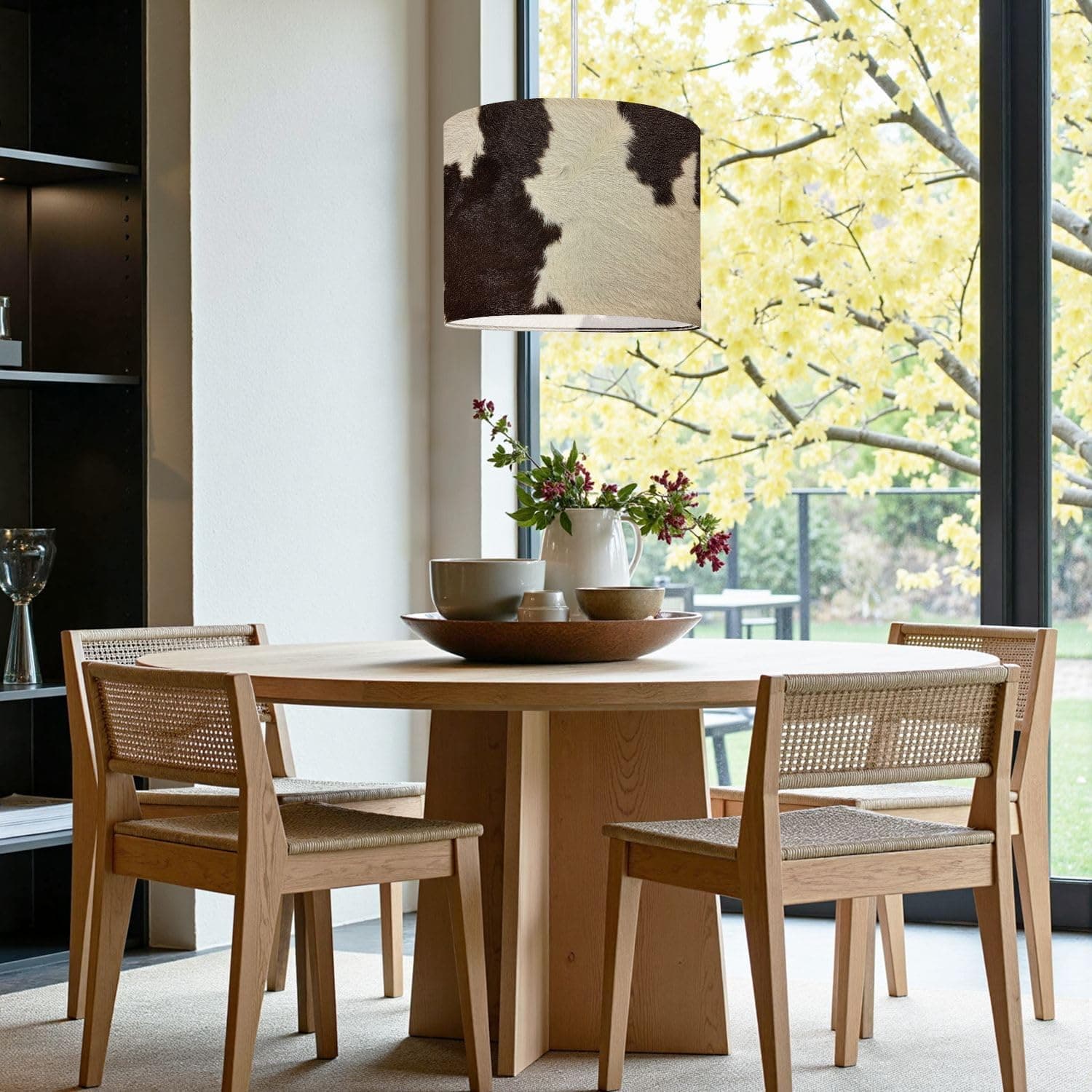 Drum Lamp Shades Set of 2 Real Cowhide Beautiful white brown cowhide Close up cow Lampshades for Floor Lamps Table Lamps Pendant Light 11"x8.9" Large Replacement Linen Lampshade 8.9"x11"-2 Pack Color1 - Image 7