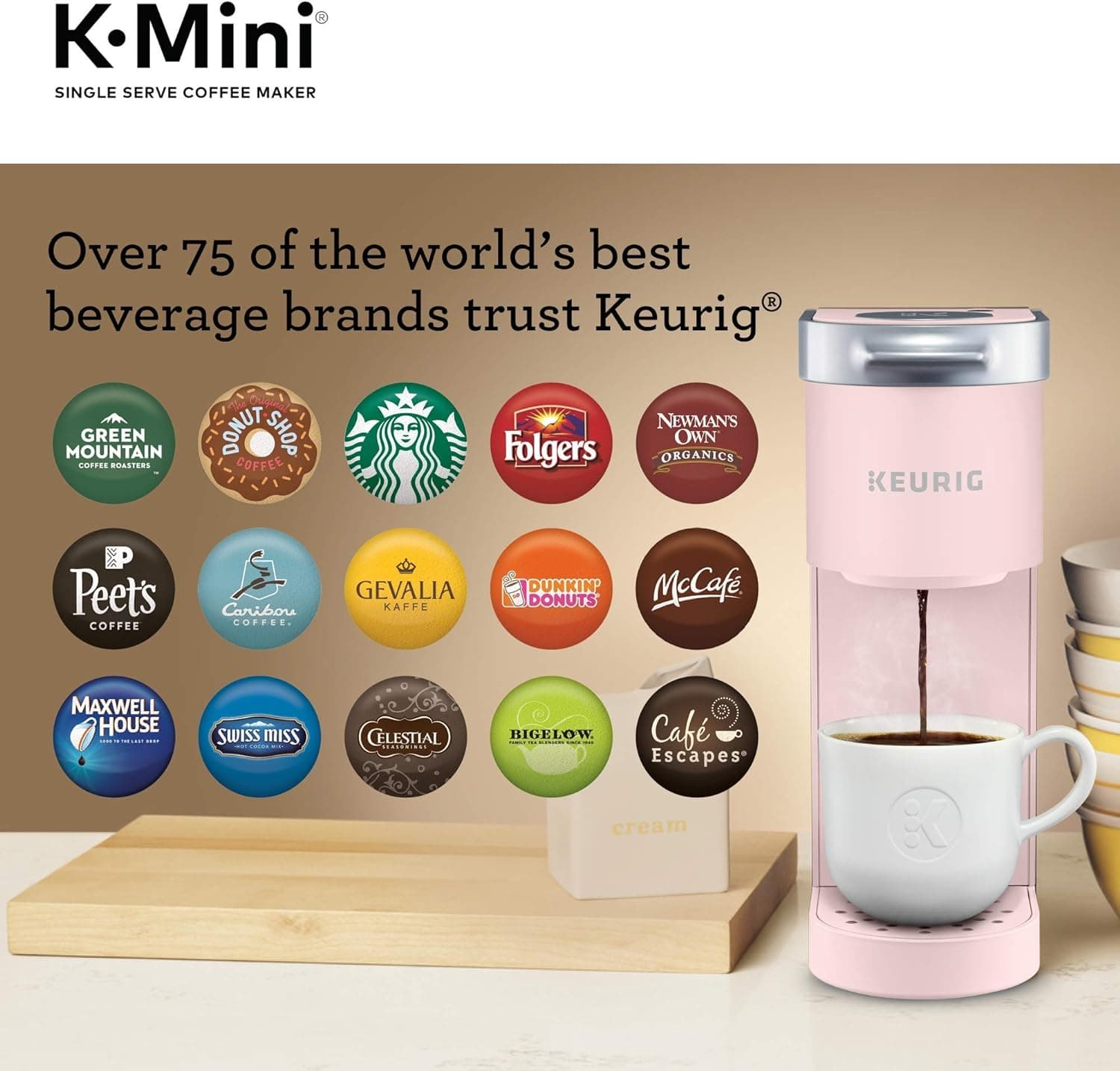 Keurig K-Mini Single Serve K-Cup Pod Coffee Maker, 6 to 12oz Brew size, with Cord Storage, Perfect for Small Spaces, Dusty Rose - Image 10