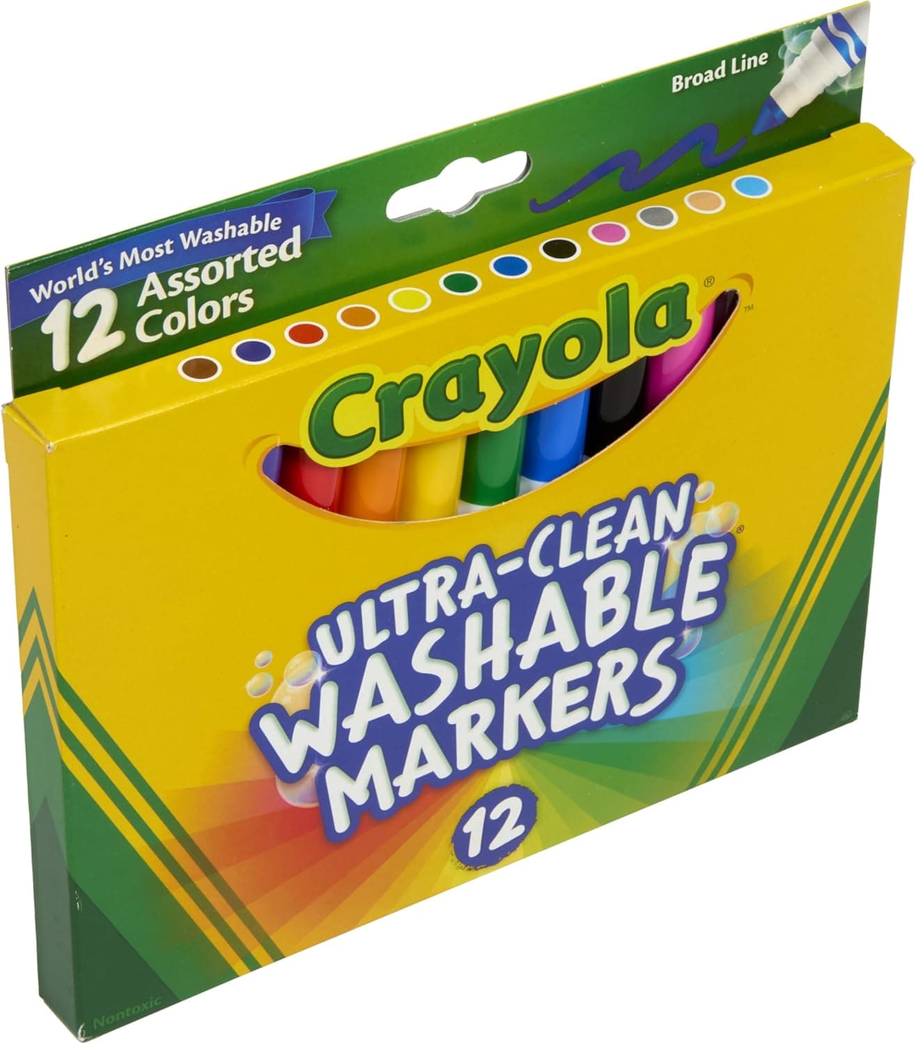 Crayola Broad Line Markers (12 Count), Washable Markers for Kids, Assorted Colors, Arts & Crafts Supplies, For Coloring Books & Art Projects, Ages 3+ - Image 4