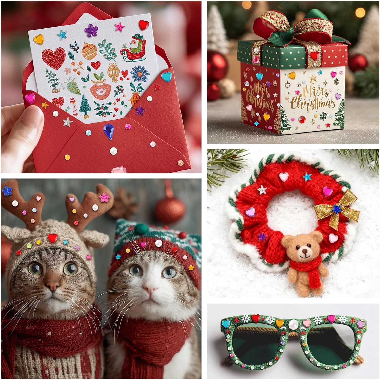 2774pcs Gem Stickers Jewels for Crafts, Self Adhesive Rhinestone Jewel Stick on Gems, Acrylic Bling Heart Stickers, Craft Supplies for Kids - Image 5