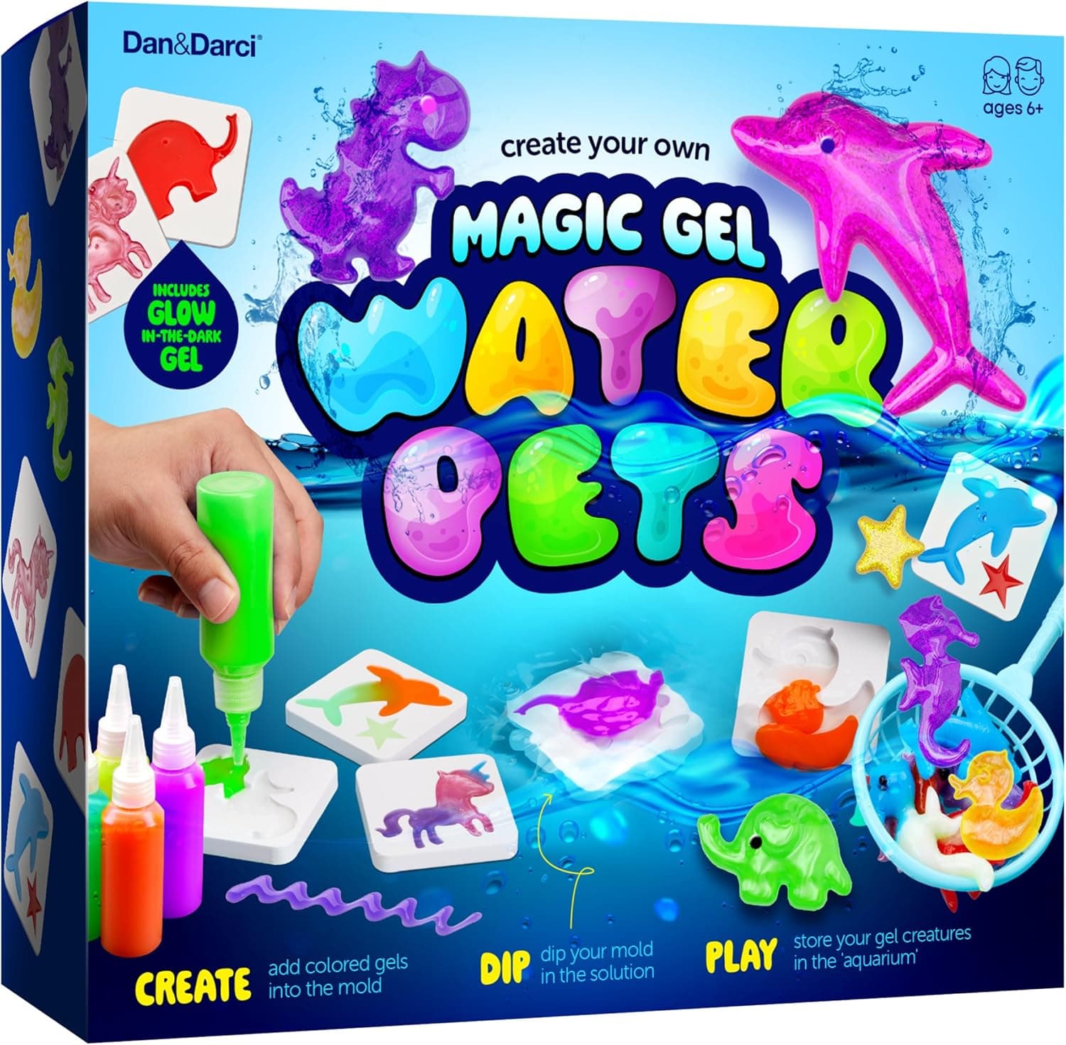 Dan&Darci Aqua Fairy Water Gel Kit for Kids - Magic Elf Toy Kits - Waters Pets - DIY Squishy Maker Set - Craft for Kids - Make Your Own Squishies Toys Crafts for Boys & Girls Multi-colored - Image 2