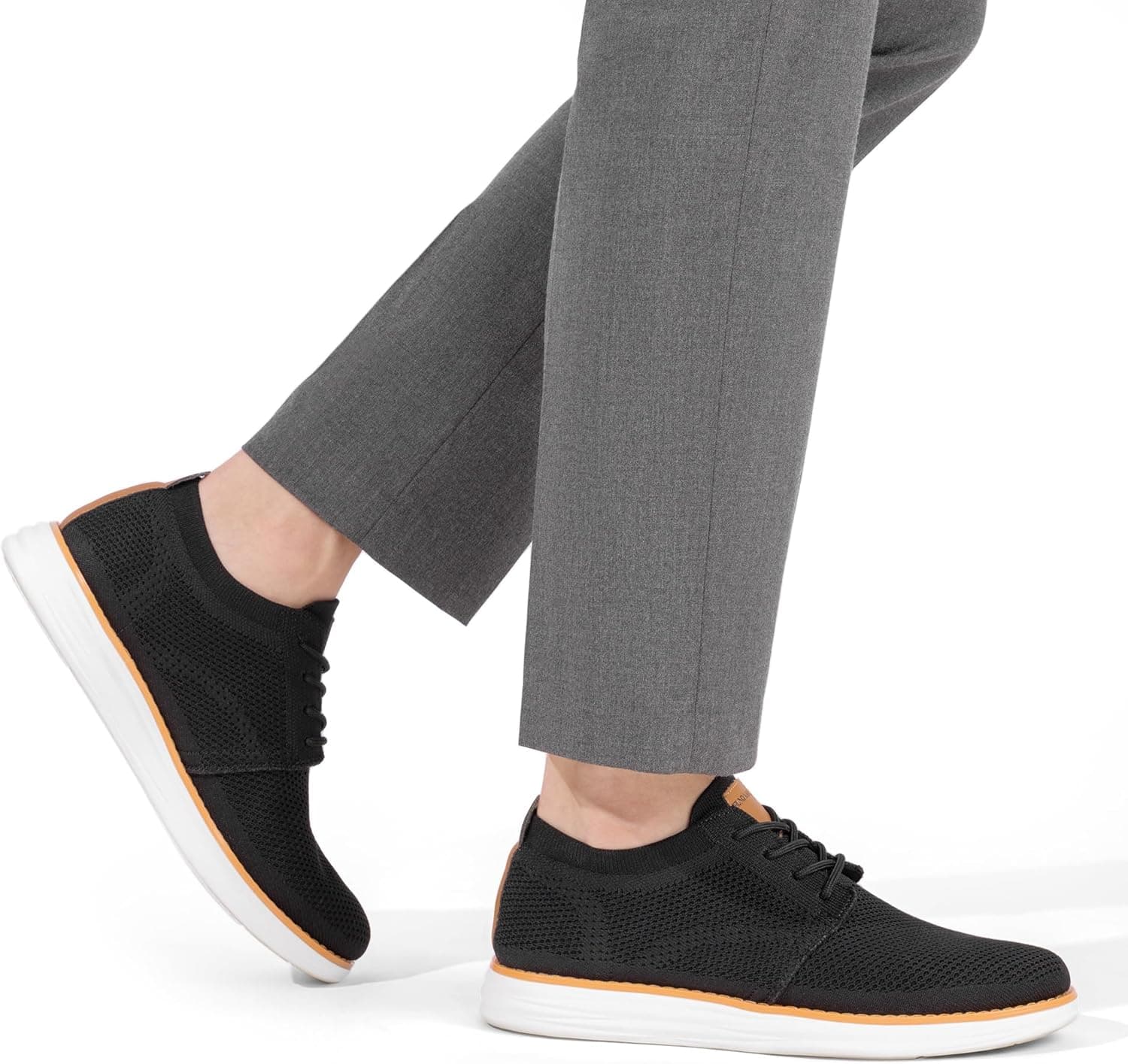 Bruno Marc Men's KnitFlex Breeze Mesh Sneakers Oxfords Lace-Up Lightweight Casual Walking Shoes 11 Black - Image 10