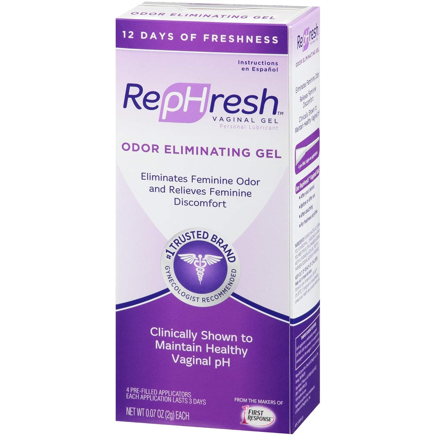 RepHresh Odor Eliminating Vaginal Gel, Feminine Care pH Balance for Women, 4 Count (0.7oz) 0.07 Ounce (Pack of 1) - Image 5
