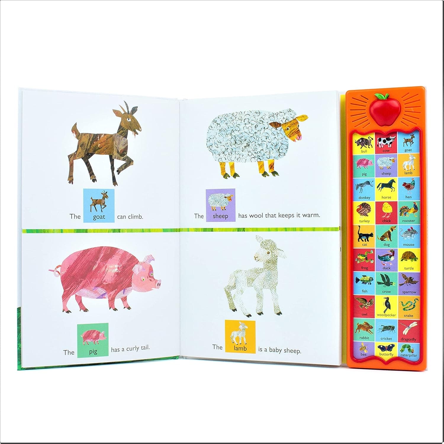 World of Eric Carle, Around the Farm 30-Button Animal Sound Book - Great for First Words - PI Kids - Image 5