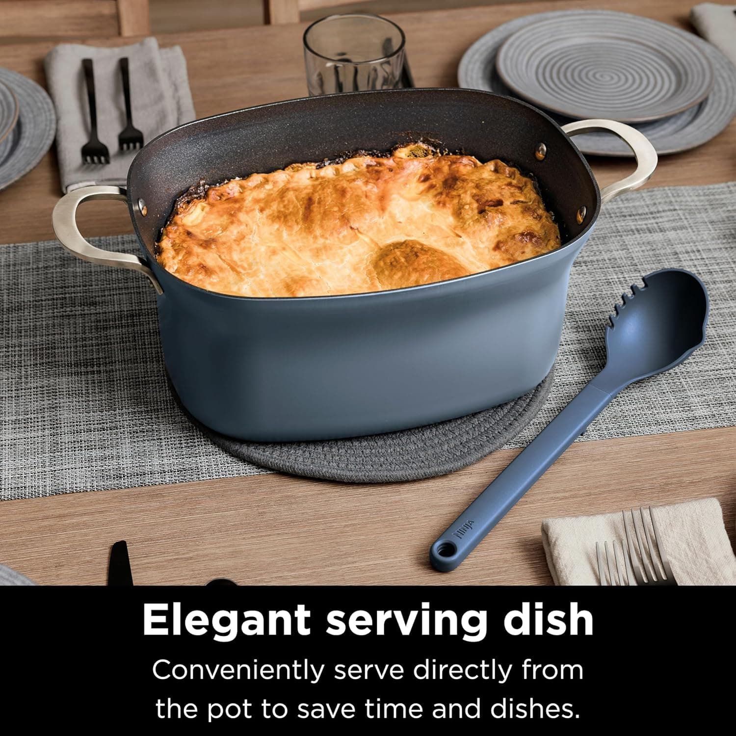 Ninja MC1001 Foodi PossibleCooker PRO 8.5 Quart Multi-Cooker, with 8-in-1 Slow Cooker, Dutch Oven, Steamer, Glass Lid Integrated Spoon, Nonstick, Oven Safe Pot to 500°F, Sea Salt Gray Sea Salt Gray 8.5 Quarts - Image 6